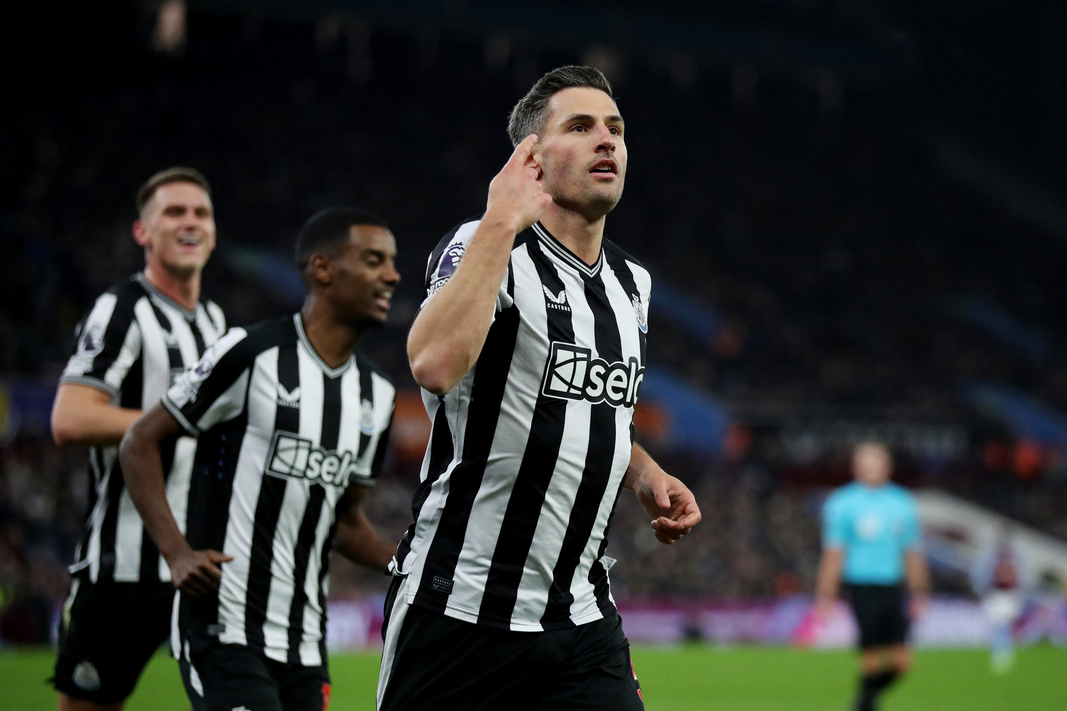 Fabian Schar scored twice as Newcastle defeated Aston Villa