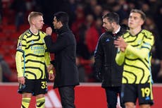 Mikel Arteta weighs in after heated clash between Ben White and Oleksandr Zinchenko