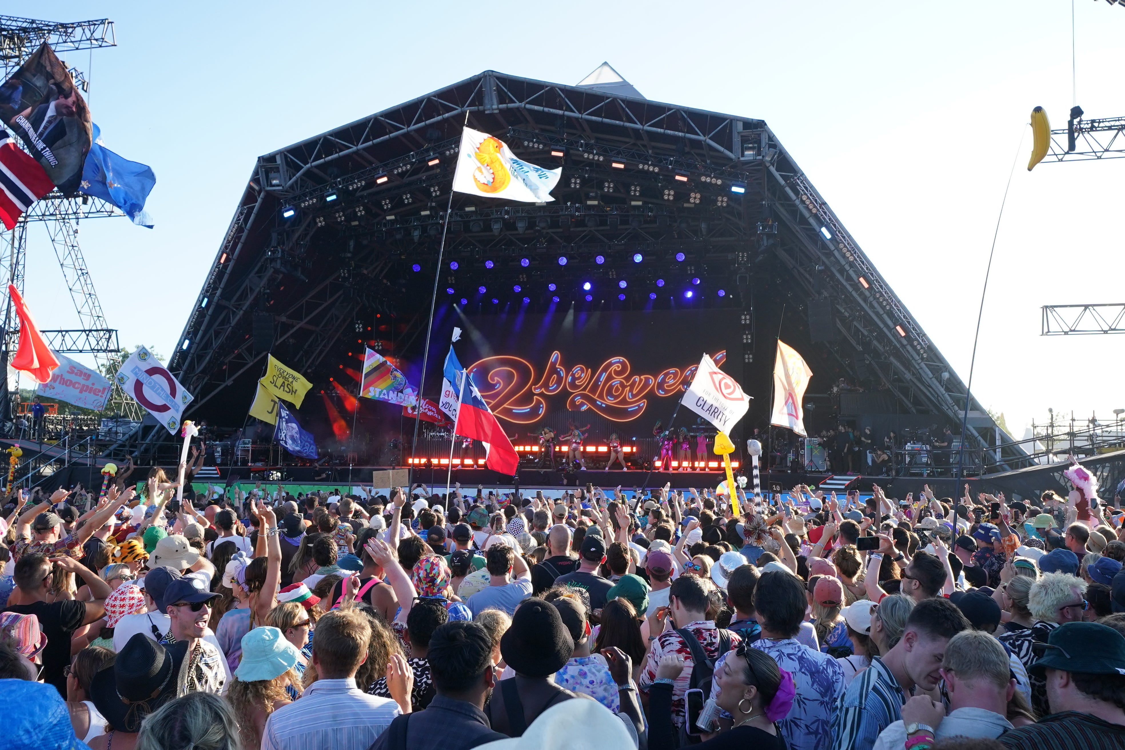 Music lovers at Glastonbury Festival 2023 (Yui Mok/PA)