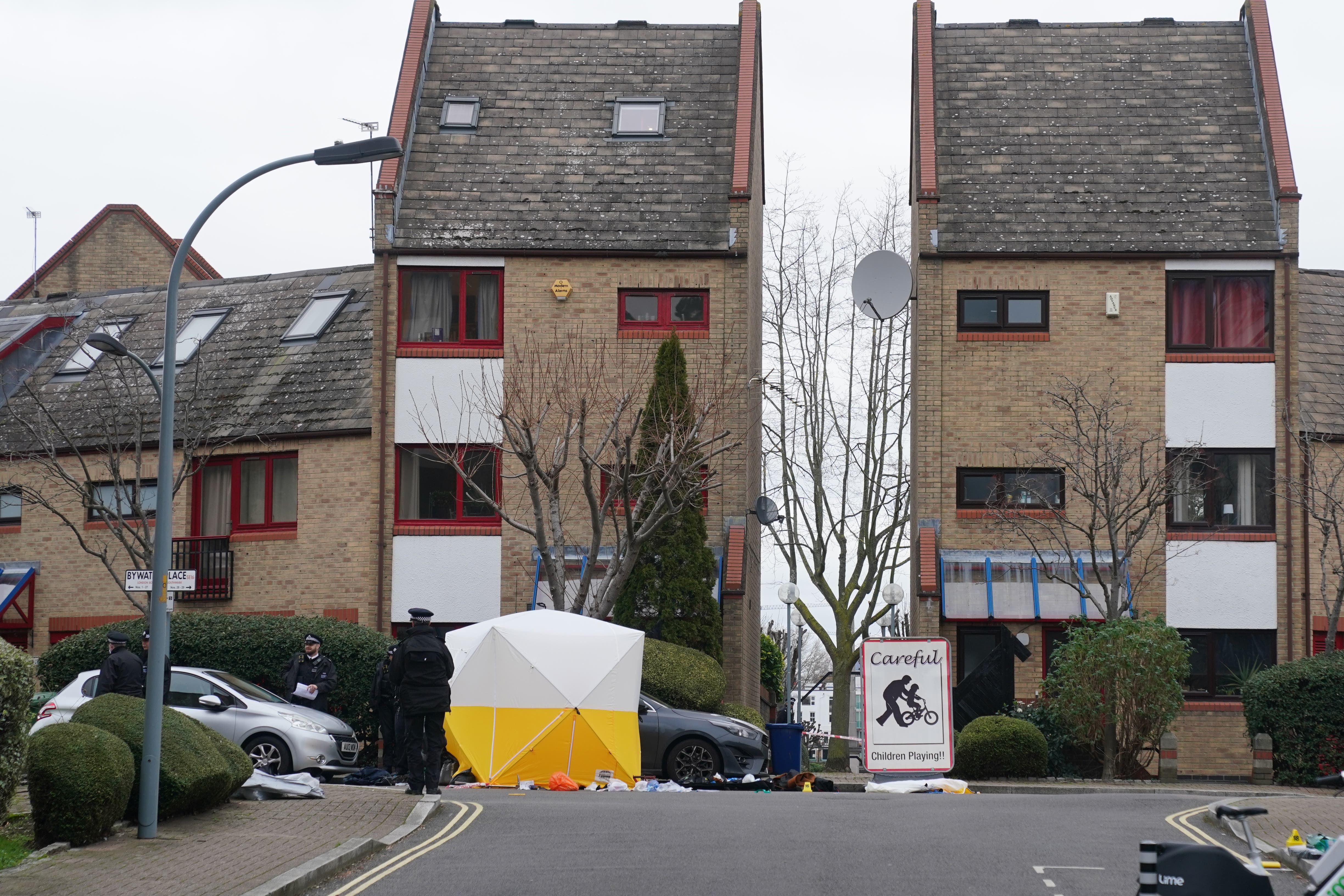 A man shot dead by police after breaking into a home armed with weapons including a crossbow was a convicted stalker who was banned from entering the road where he was shot (Lucy North/PA)