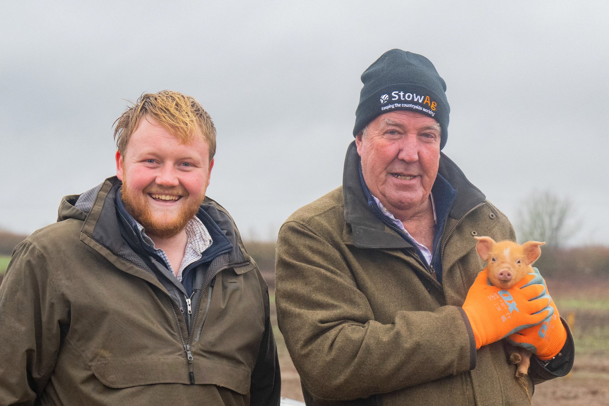 Kaleb Cooper (left) and Jeremy Clarkson in ‘Clarkson’s Farm’