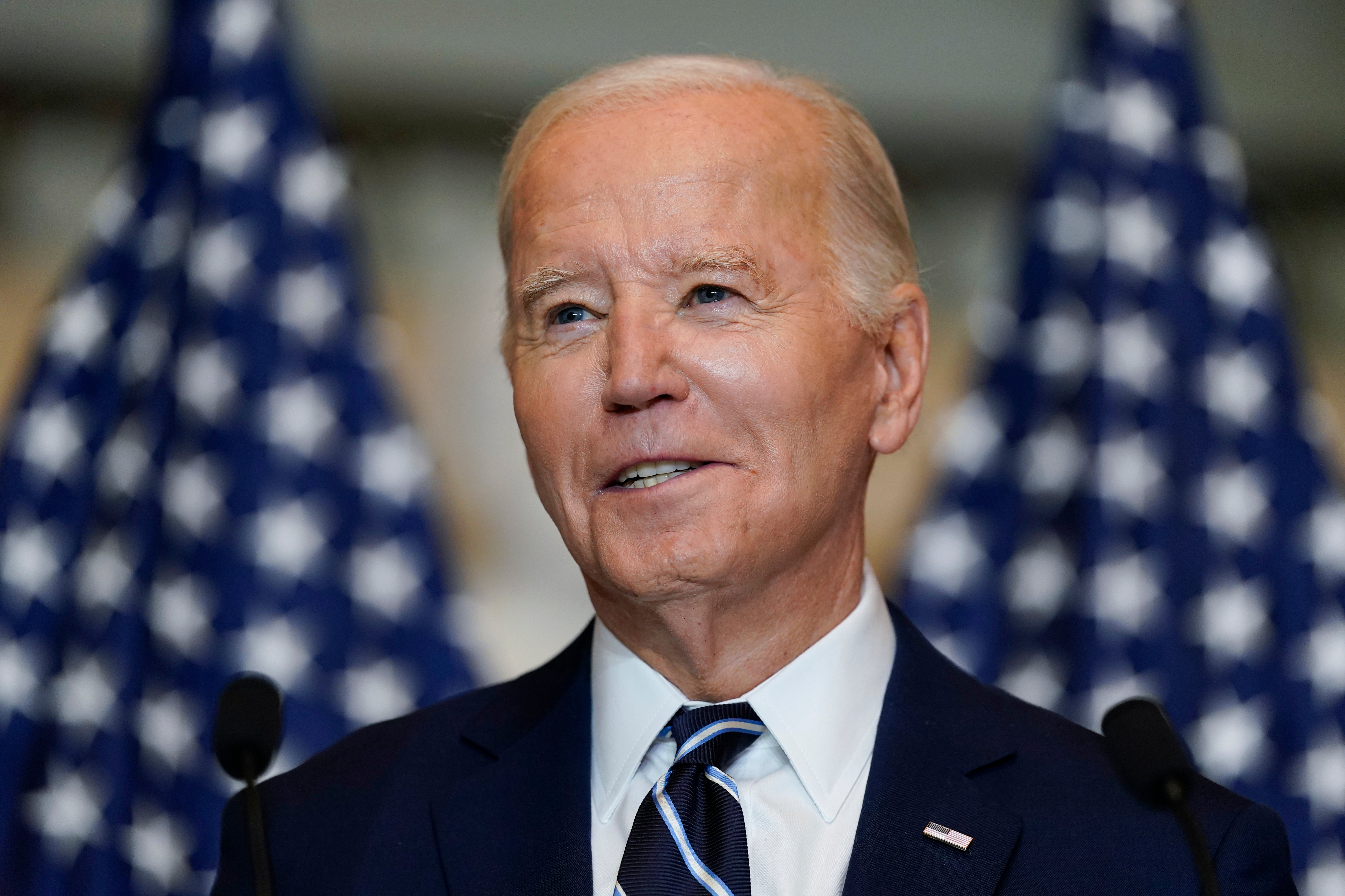 President Joe Biden speaks at the National Prayer Breakfast at the Capitol in Washington, Thursday, 1 February, 2024