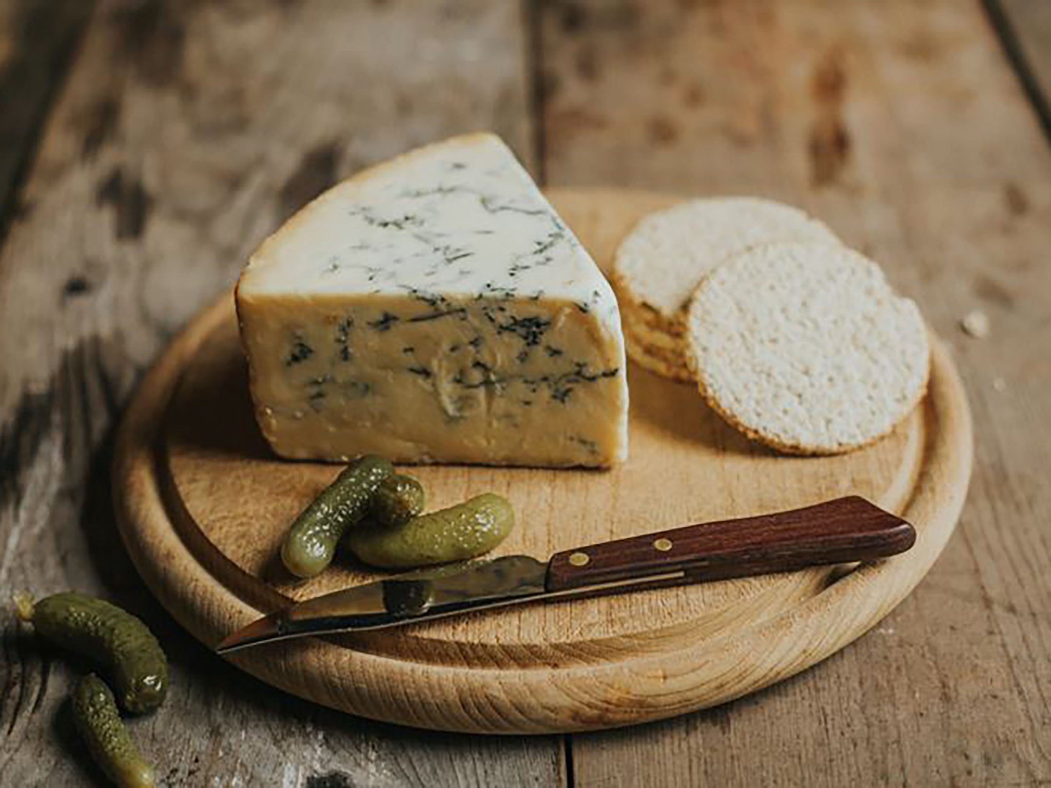 Blue-blooded: Colston Bassett Stilton is known for its fine-coloured veins