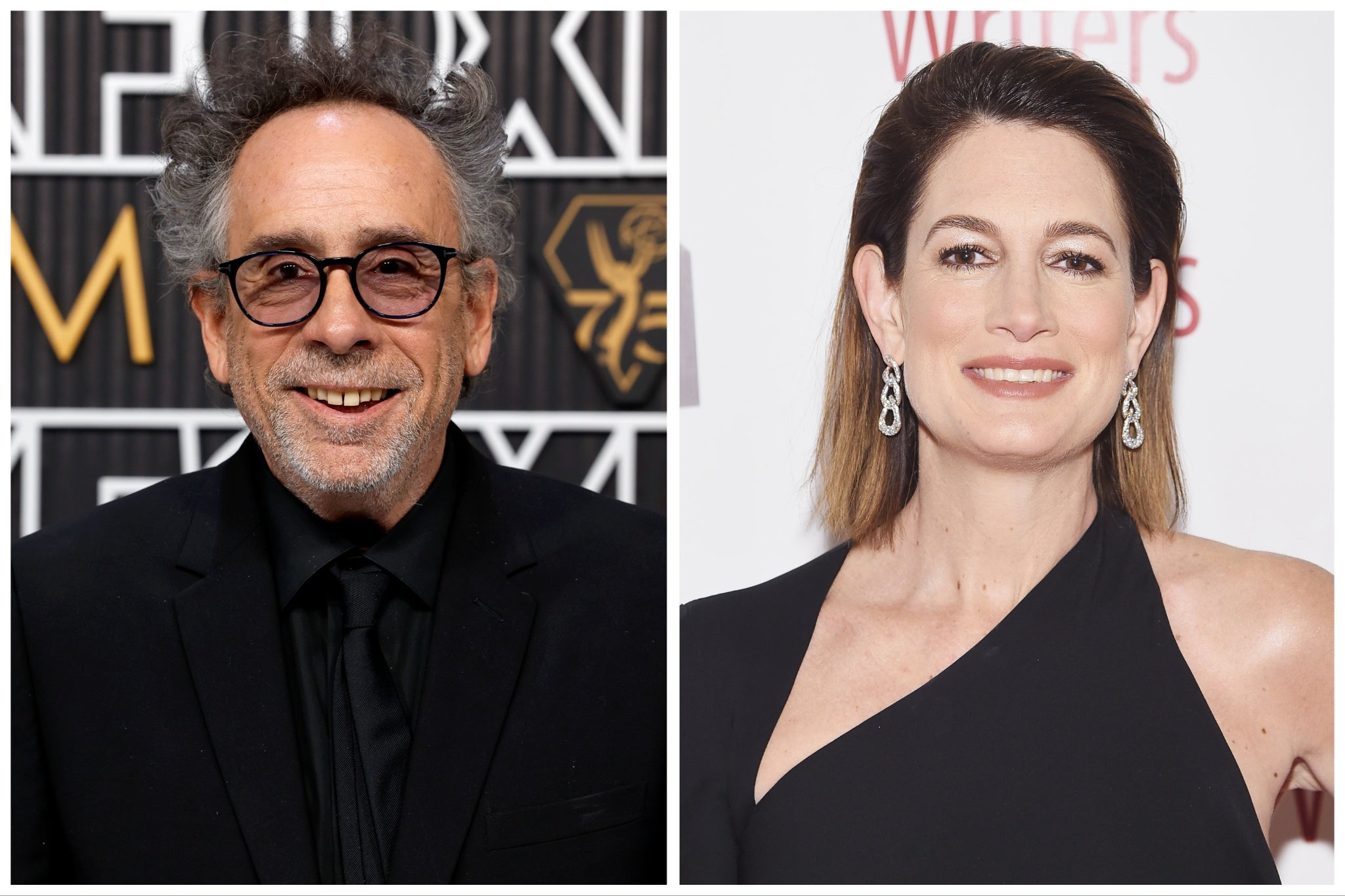 Tim Burton (left) and Gillian Flynn