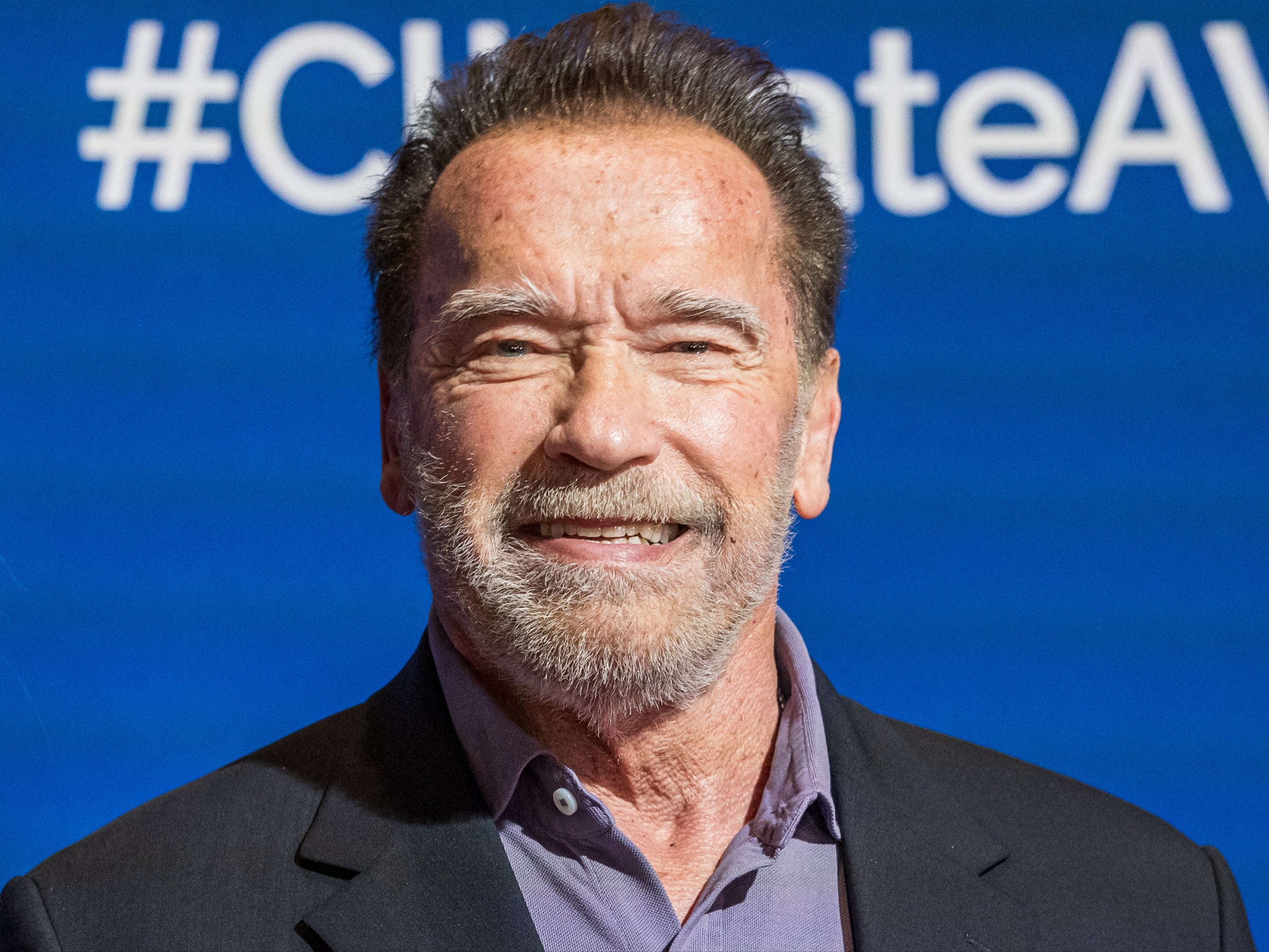 Arnold Schwarzenegger poses during the event ‘Special Dinner for Climate Action’ in January 2024