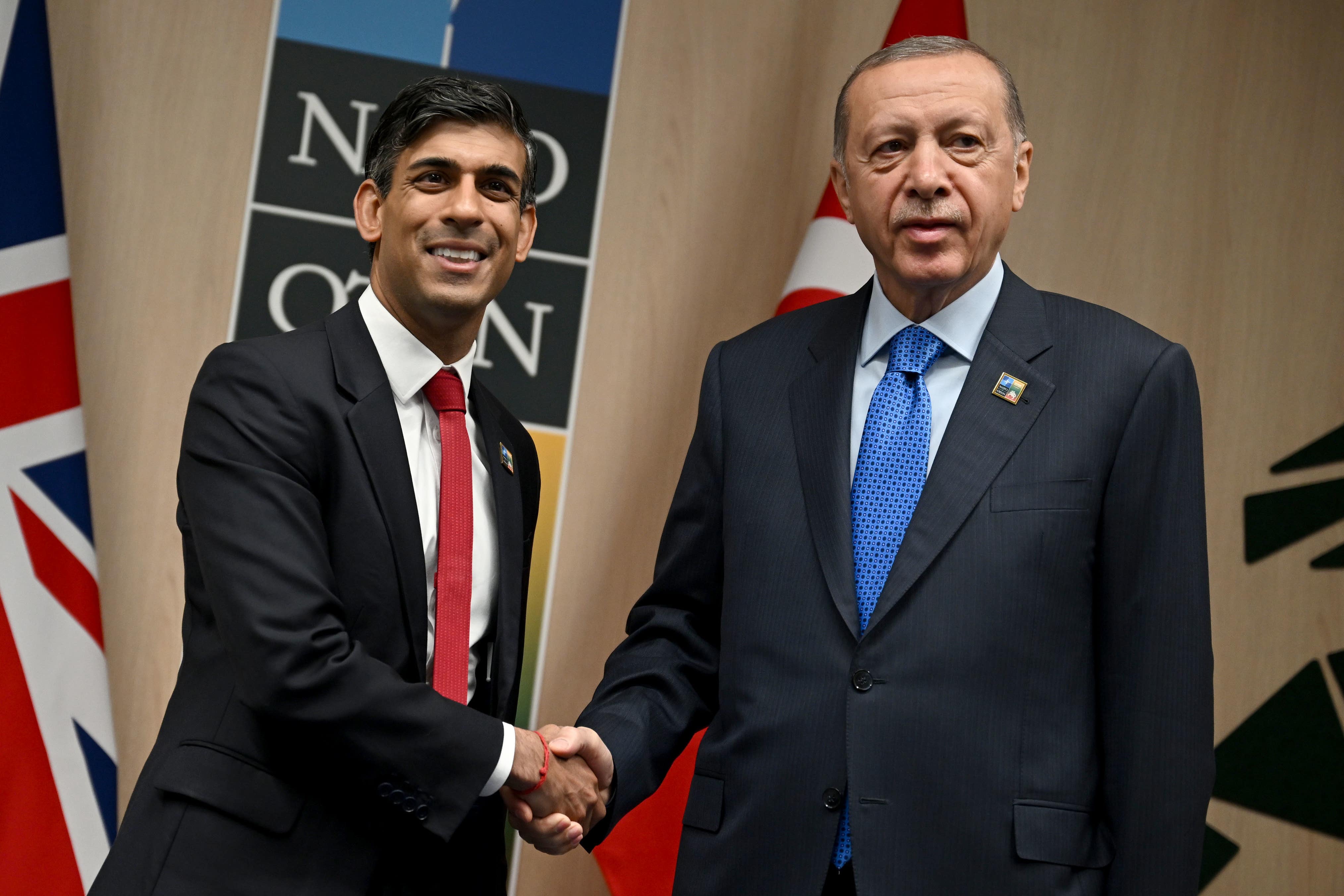 Prime Minister Rishi Sunak and Turkey’s President Recep Tayyip Erdogan