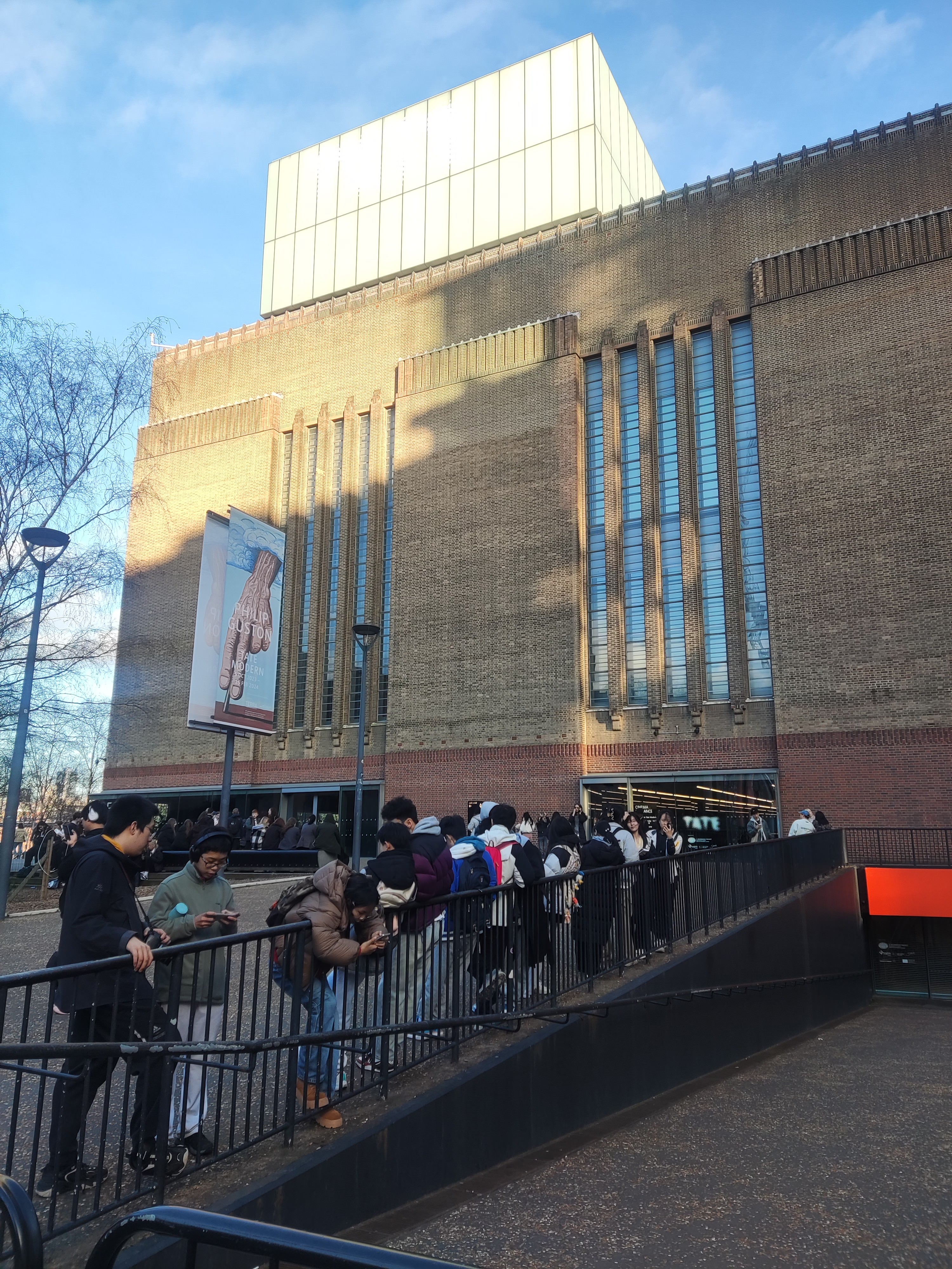 Crowds gathered outside the gallery on Friday after the museum was evacuated