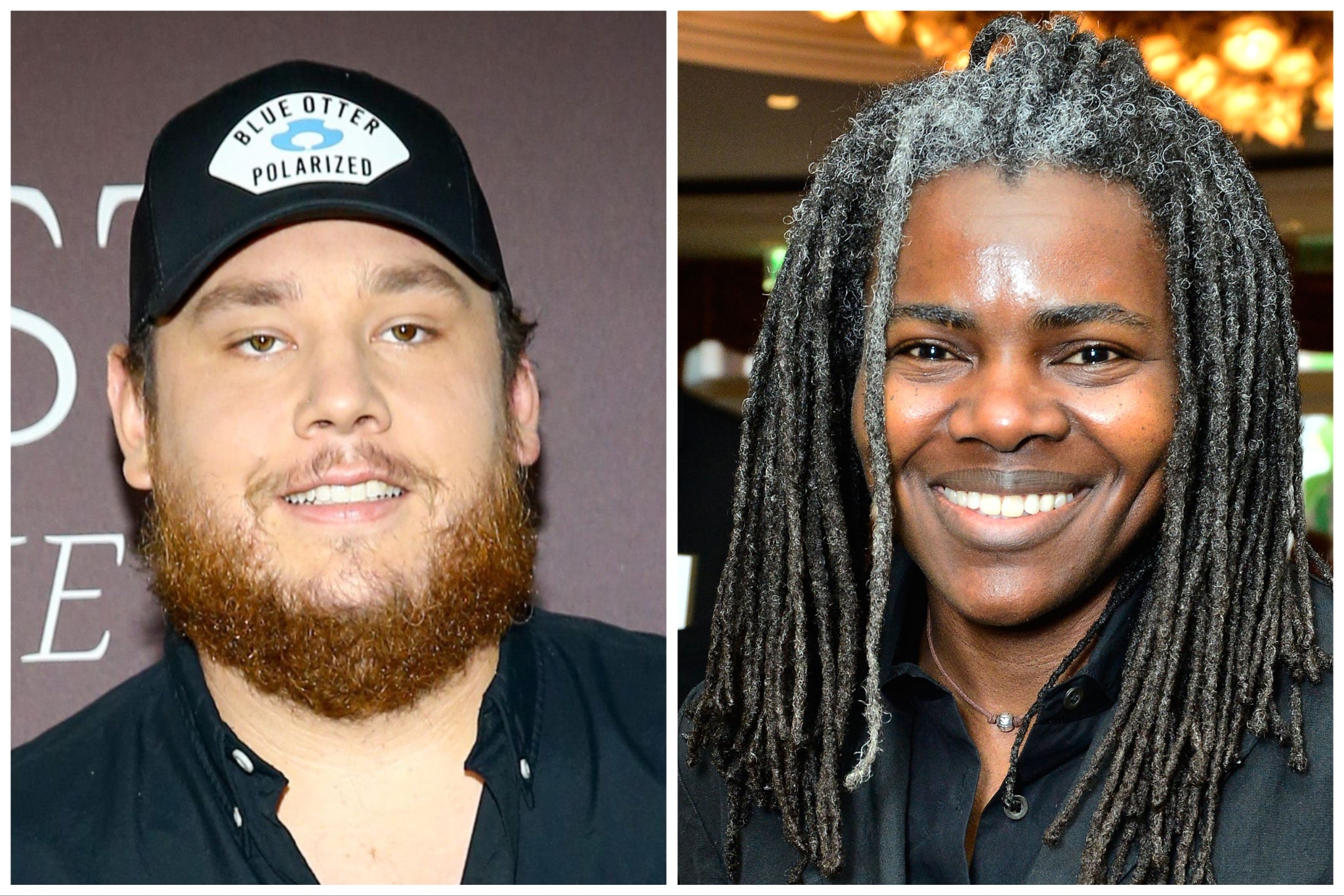 Luke Combs (left) and Tracy Chapman