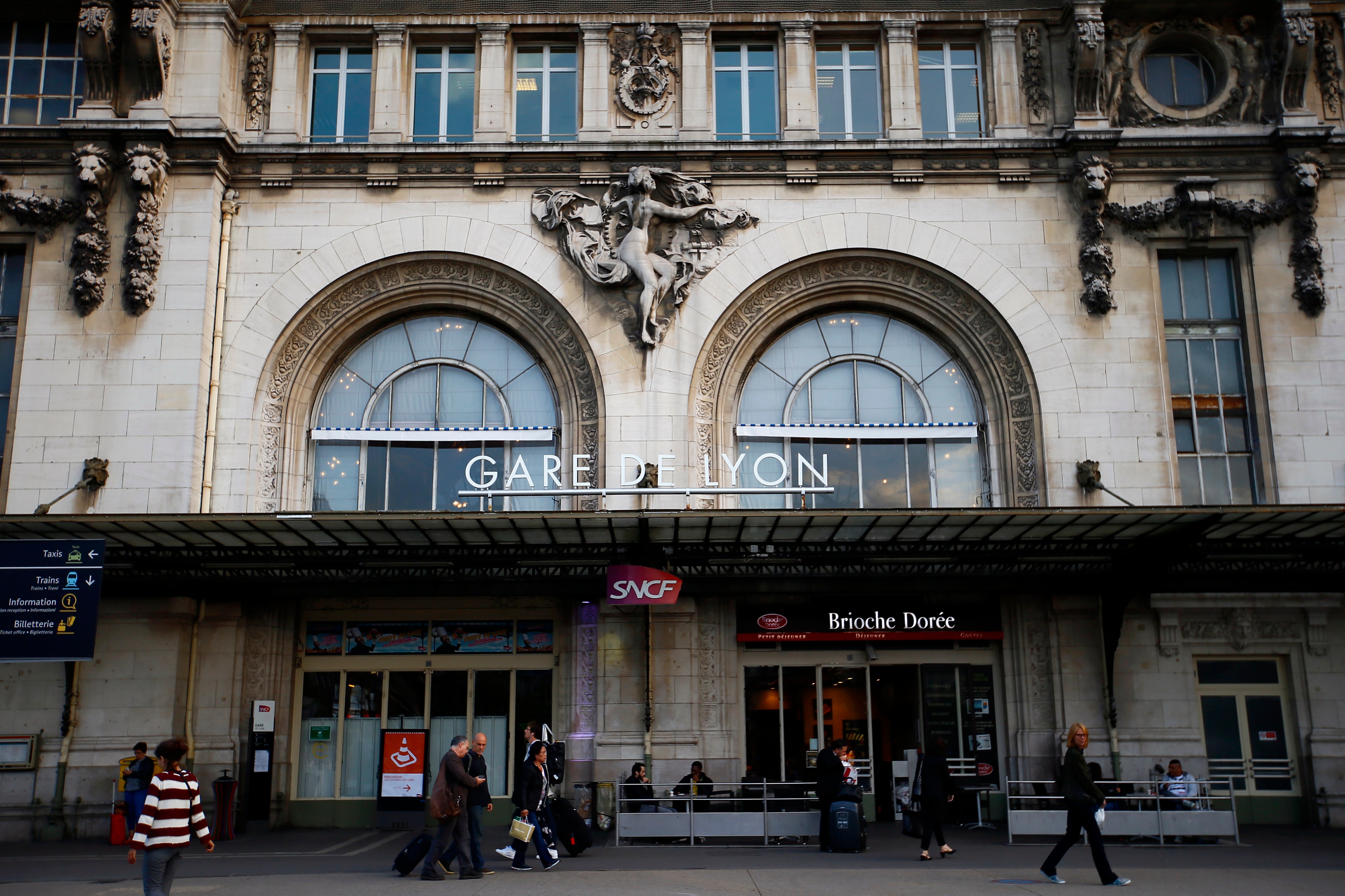 A general view outside of the Gare de Lyon railway station in Paris, France