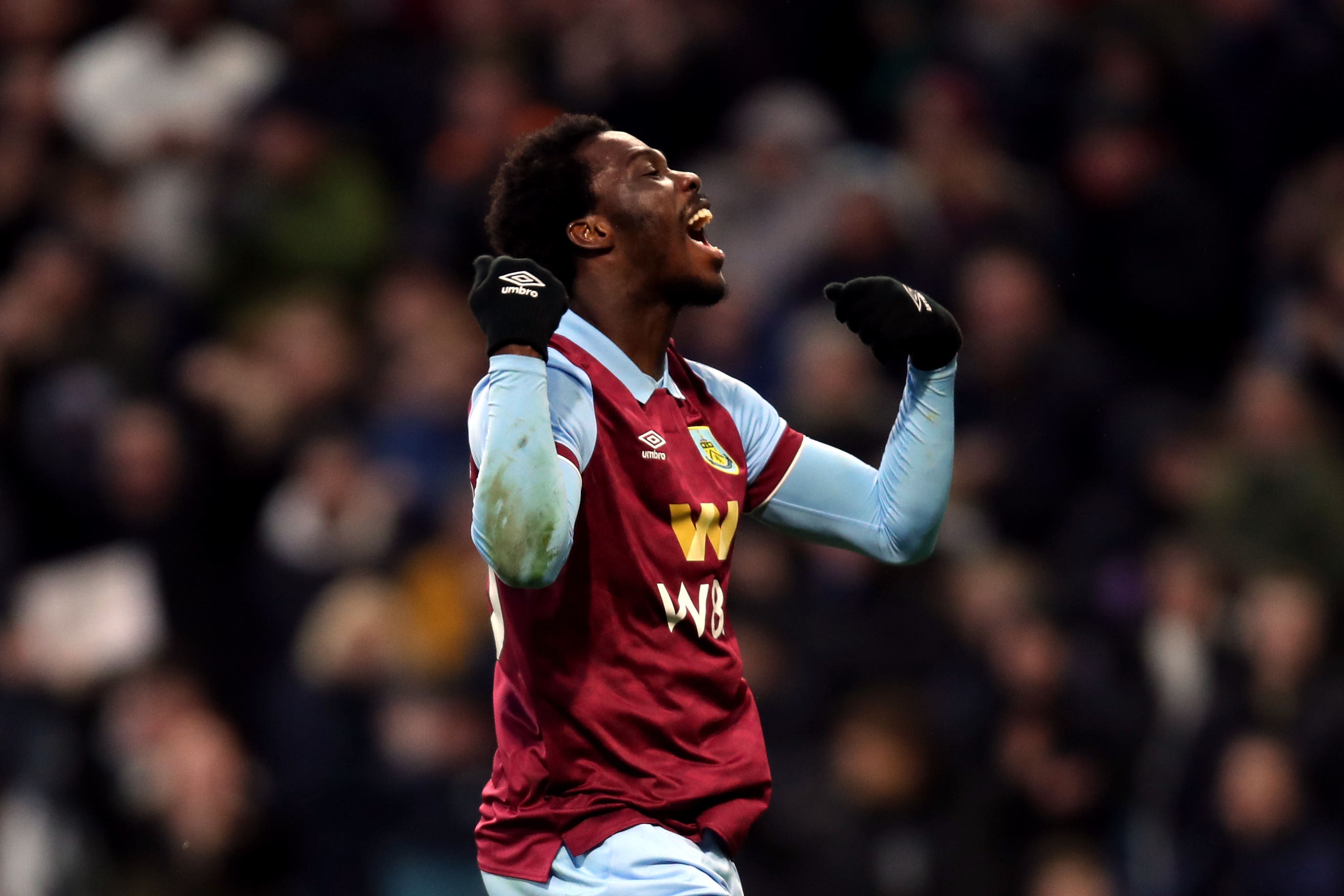 Burnley’s David Fofana celebrates scoring the equaliser (Jess Hornby/PA)