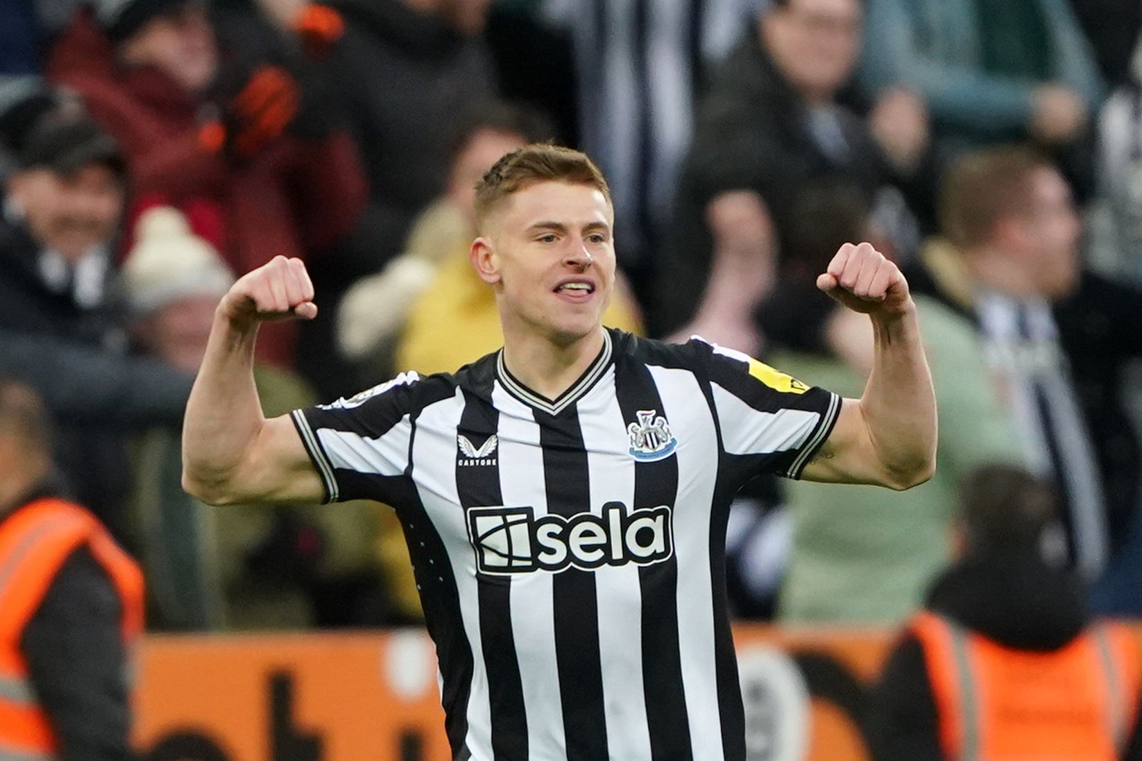 Harvey Barnes rescued a draw for Newcastle (Owen Humphreys/PA)