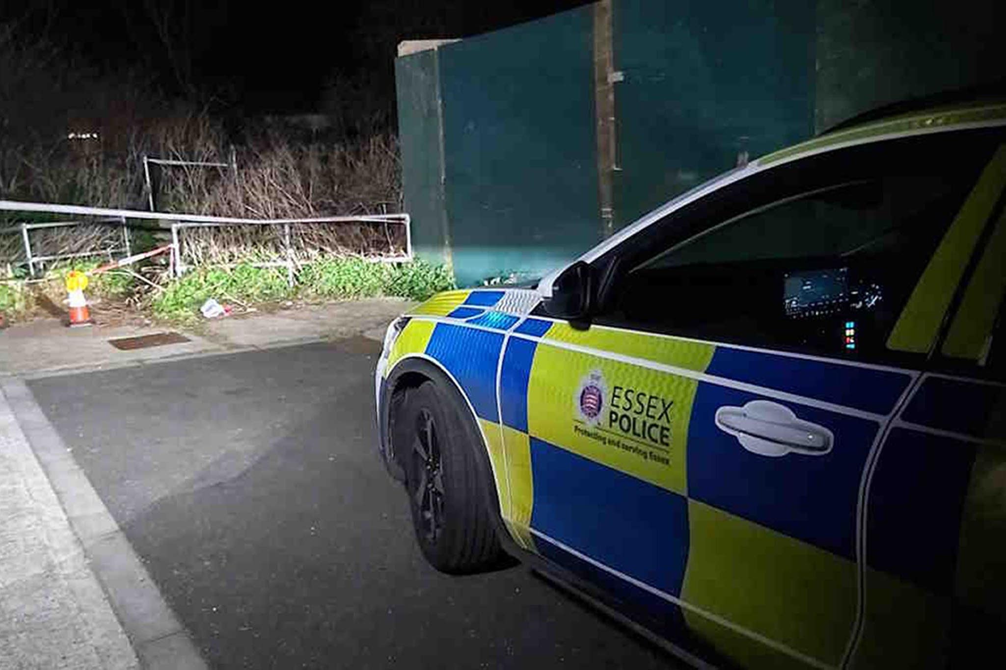 A police cordon in Hillman Avenue, Jaywick after Esther Martin was killed in a dog attack