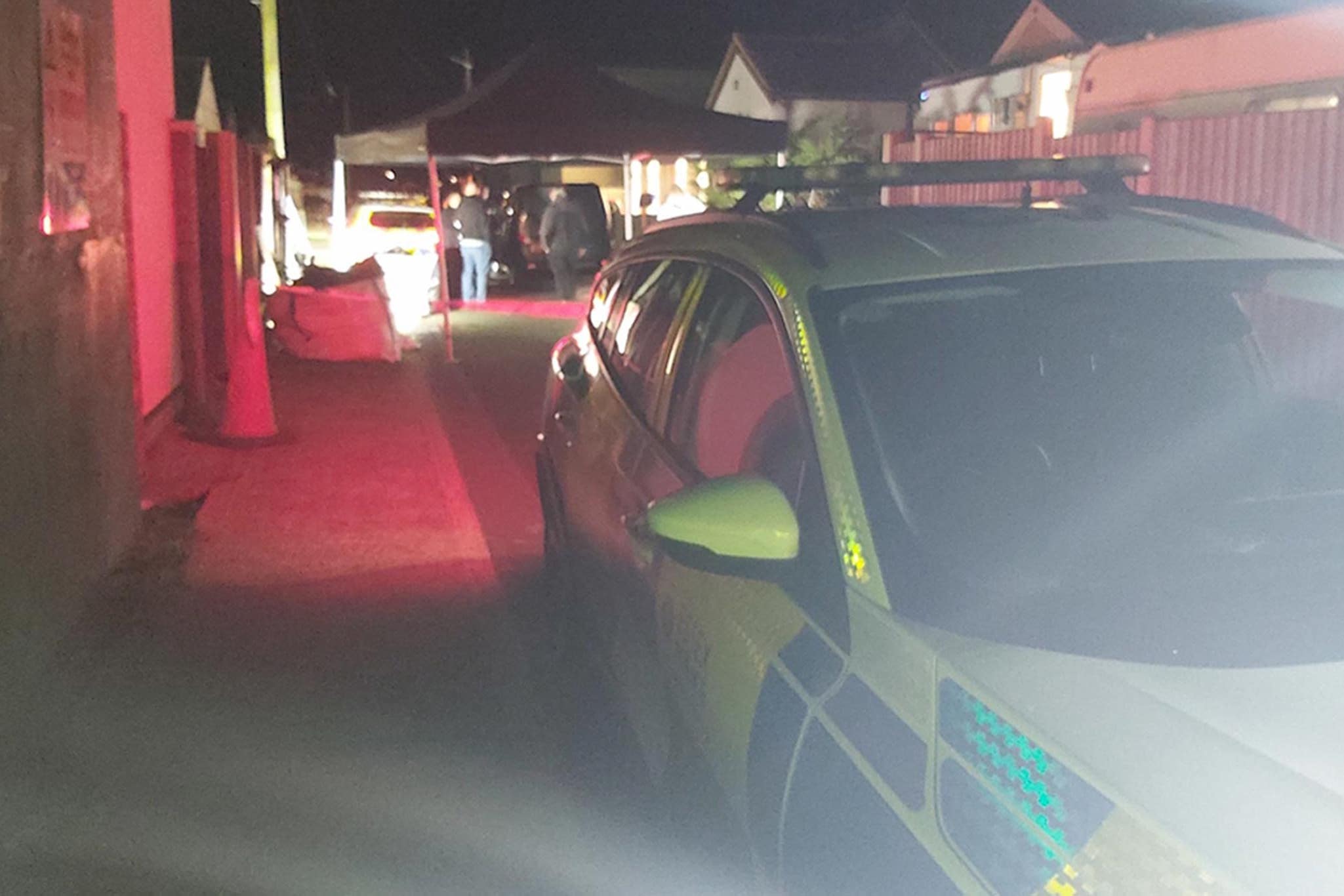 The police cordon in Hillman Avenue in Jaywick after a woman was fatally attacked by two dogs (Essex Police/PA)