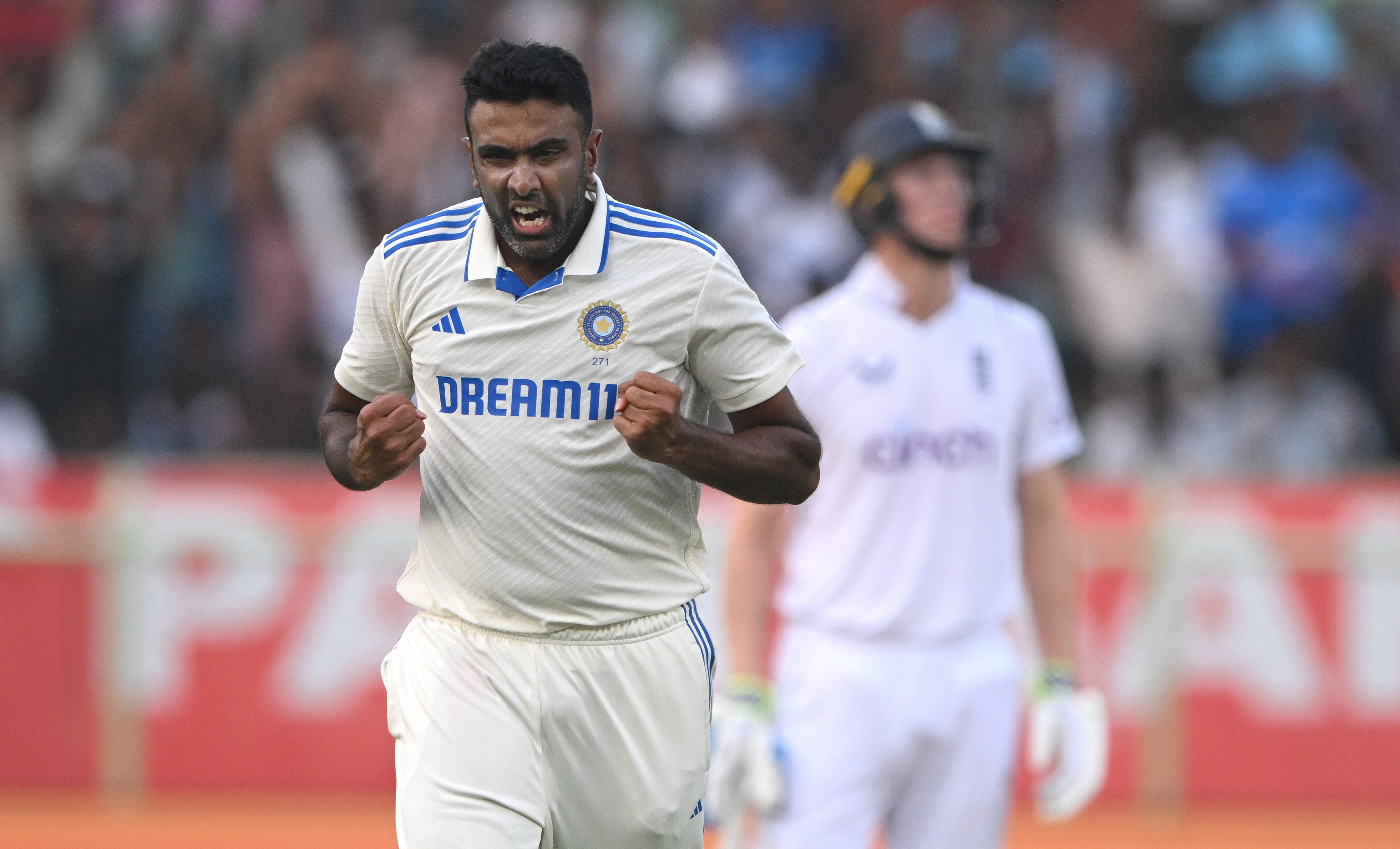 Ravichandran Ashwin claimed the wicket of Duckett in the final overs of day three