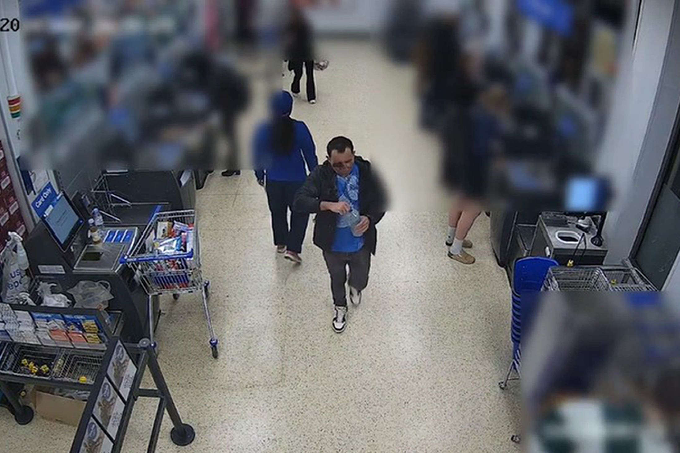 A CCTV image of Abdul Ezedi, the suspect in the Clapham alkali attack, at Tesco in Caledonian Road, north London (Metropolitan Police/PA)