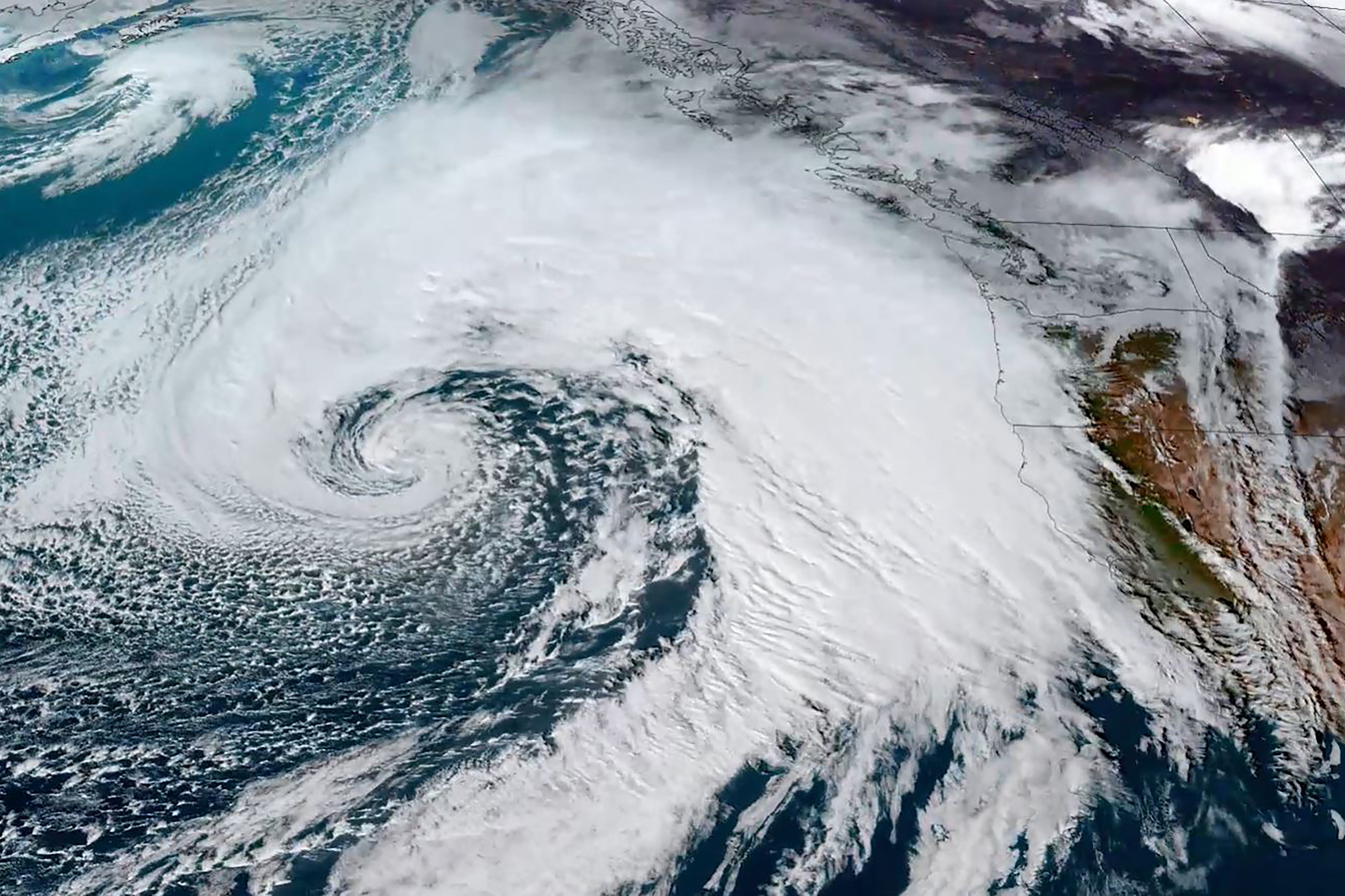 Atmospheric rivers, as pictured above, can bring devastating rain to the West Coast of the US