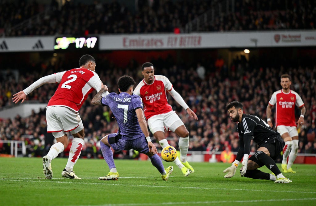 Luis Diaz forced the ball in off the hand of Gabriel