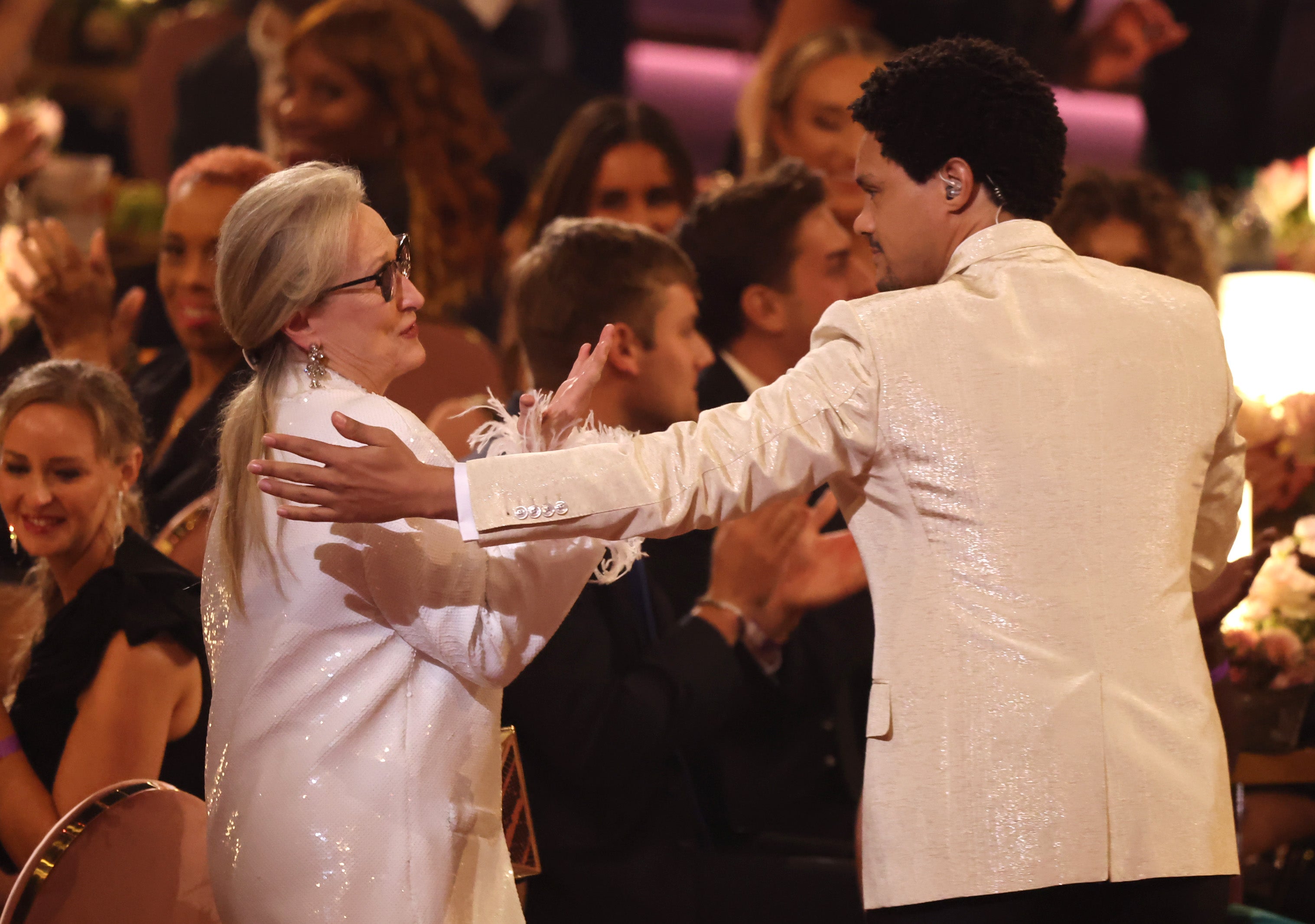 Meryl Streep and Trevor Noah