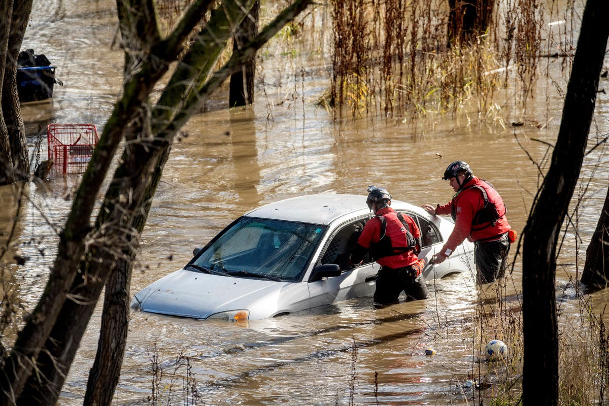 Second atmospheric river in days churns through California, knocking