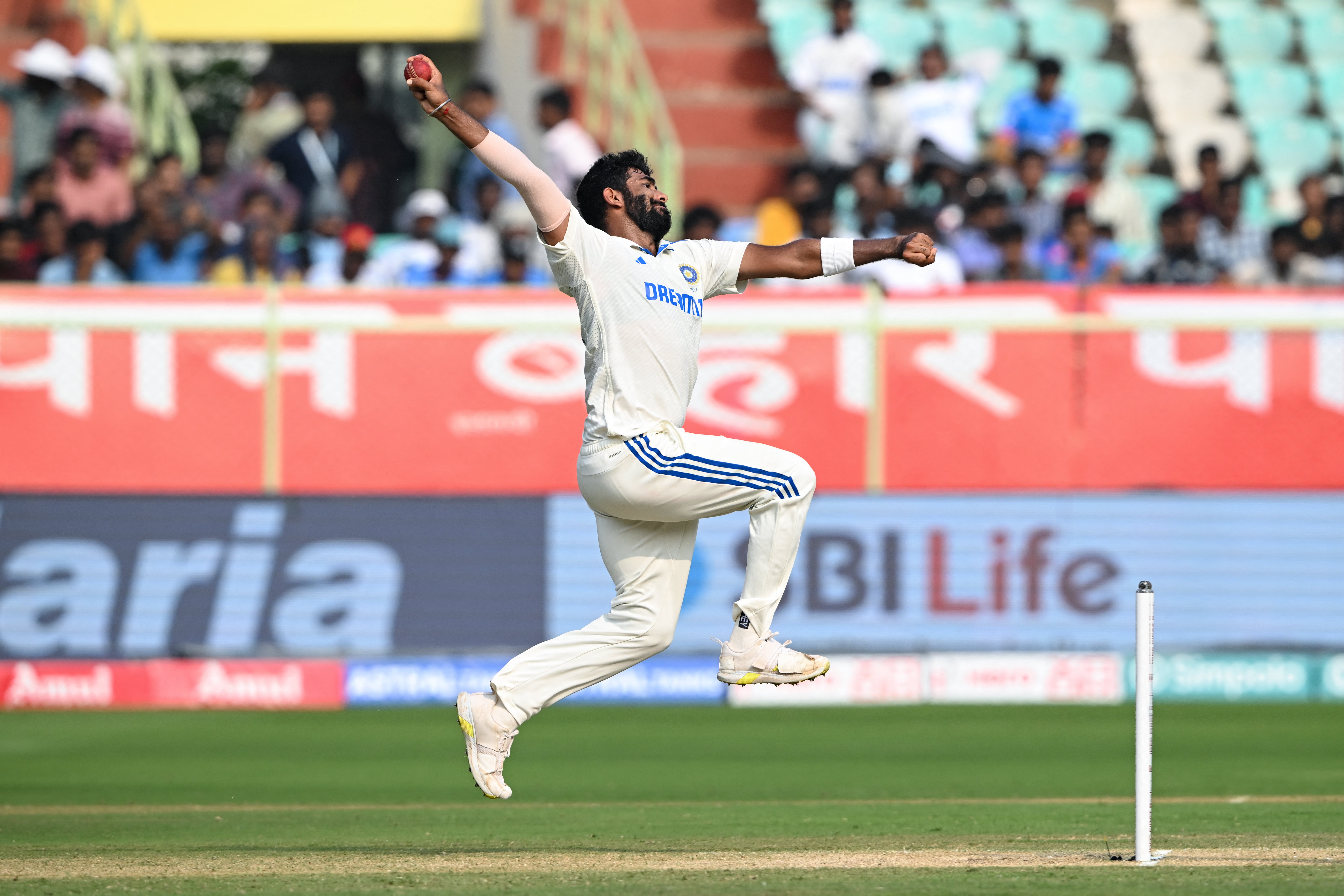 Bumrah has an unorthodox and unique bowling action