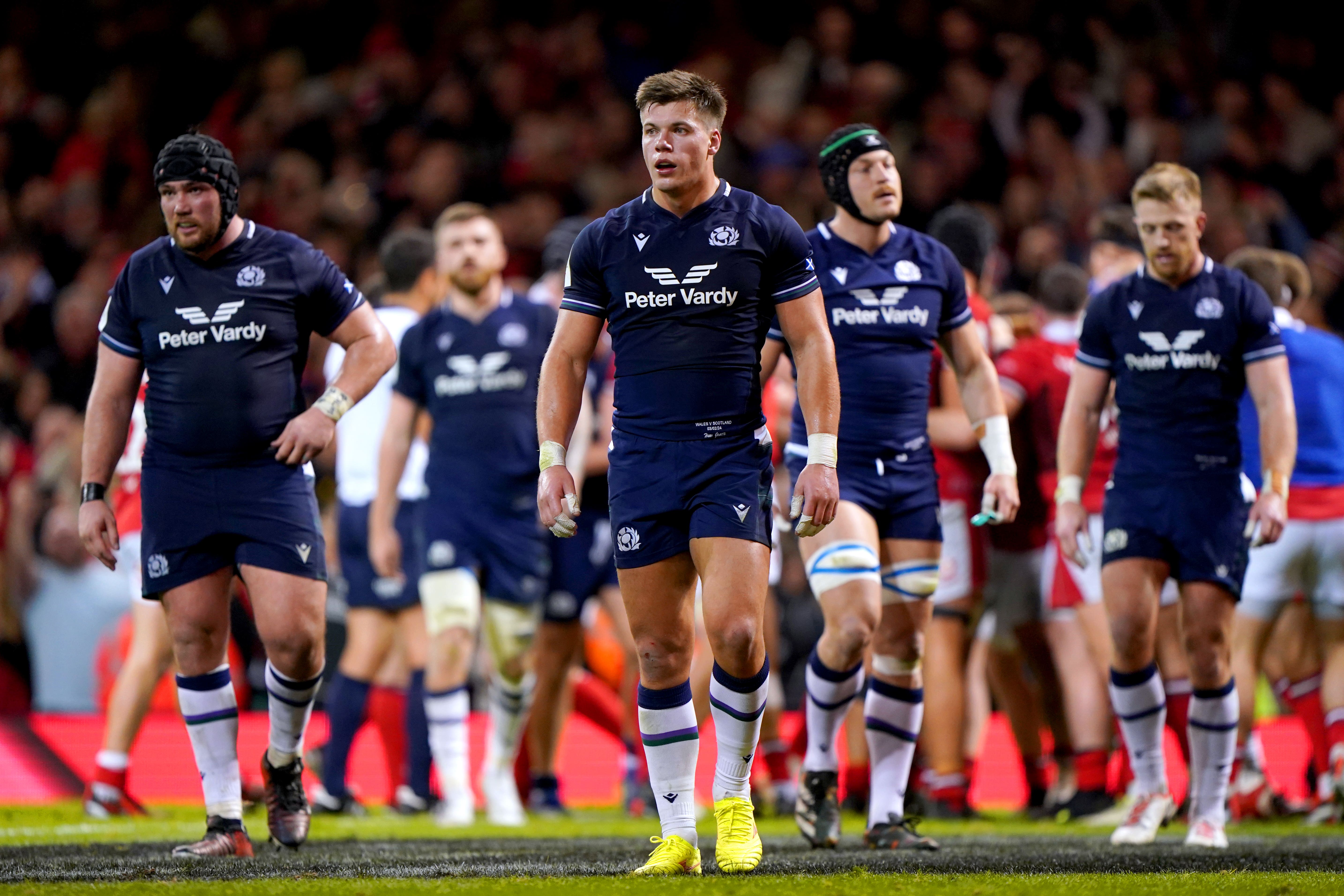 Scotland centre Huw Jones (centre) expects a Six Nations reaction from France (Joe Giddens/PA)