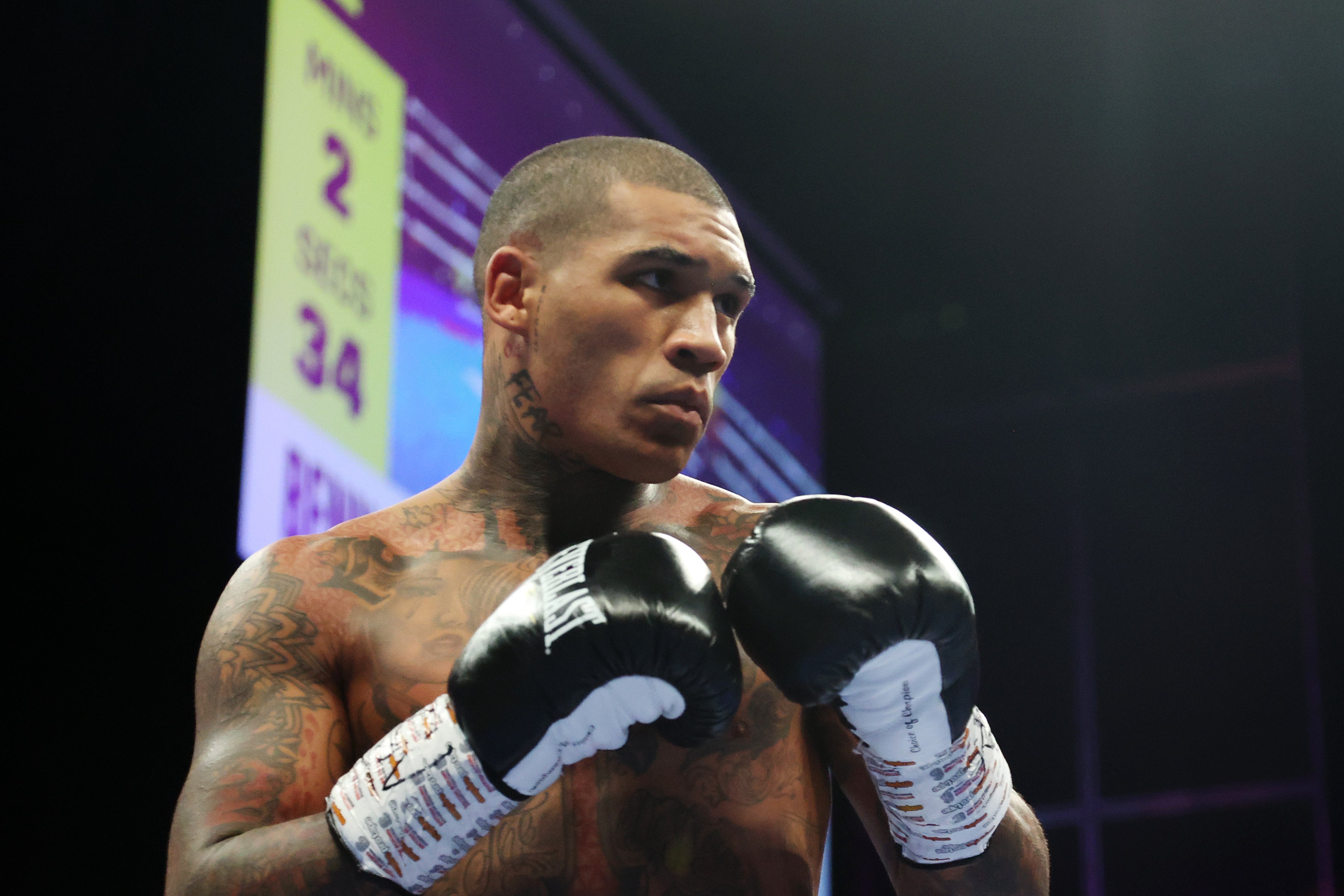 Conor Benn during his win over Peter Dobson in February