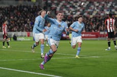 Phil Foden nets hat-trick as Manchester City come from behind to beat Brentford