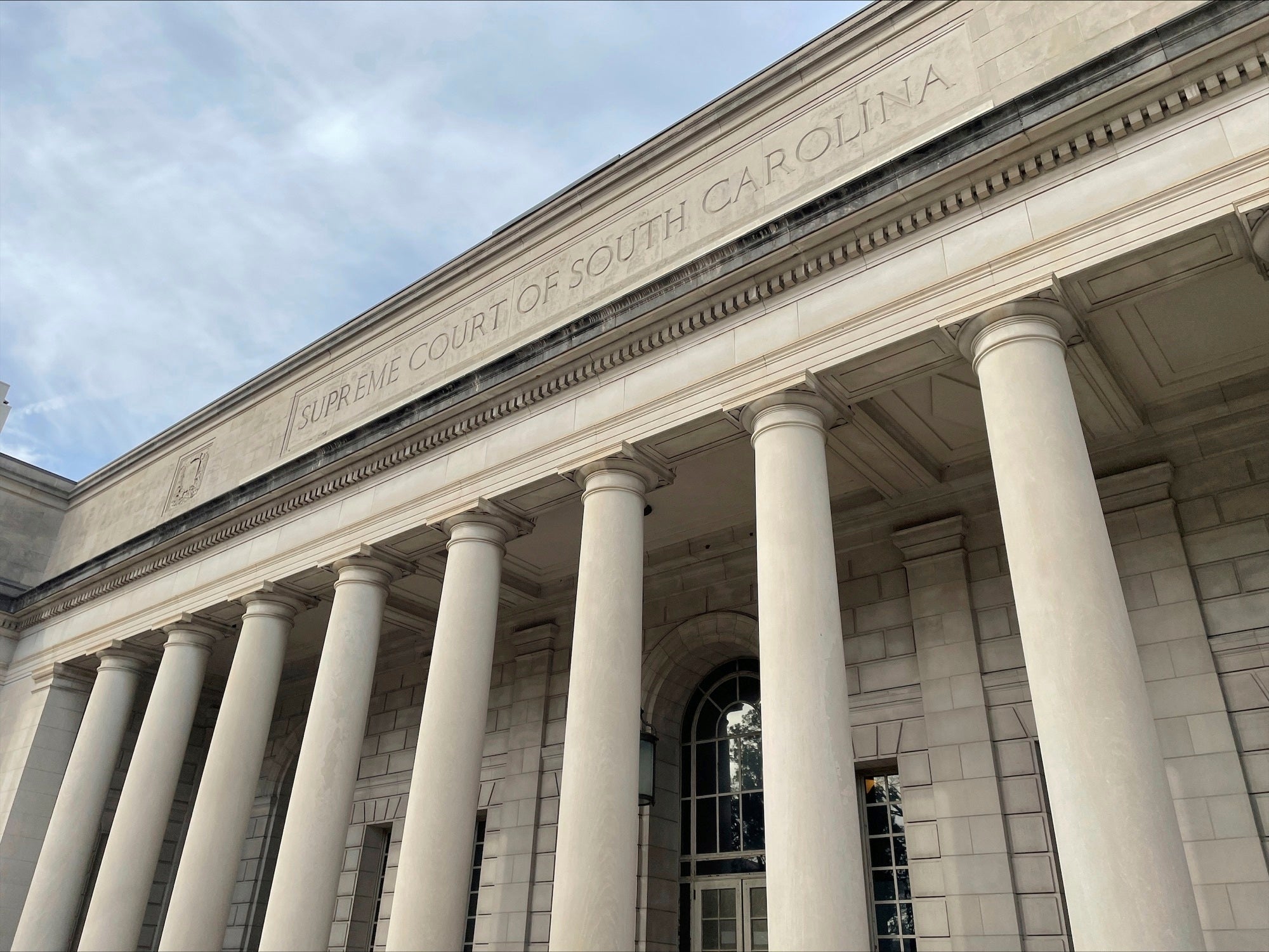 FILE - The exterior of the South Carolina Supreme Court building in Columbia