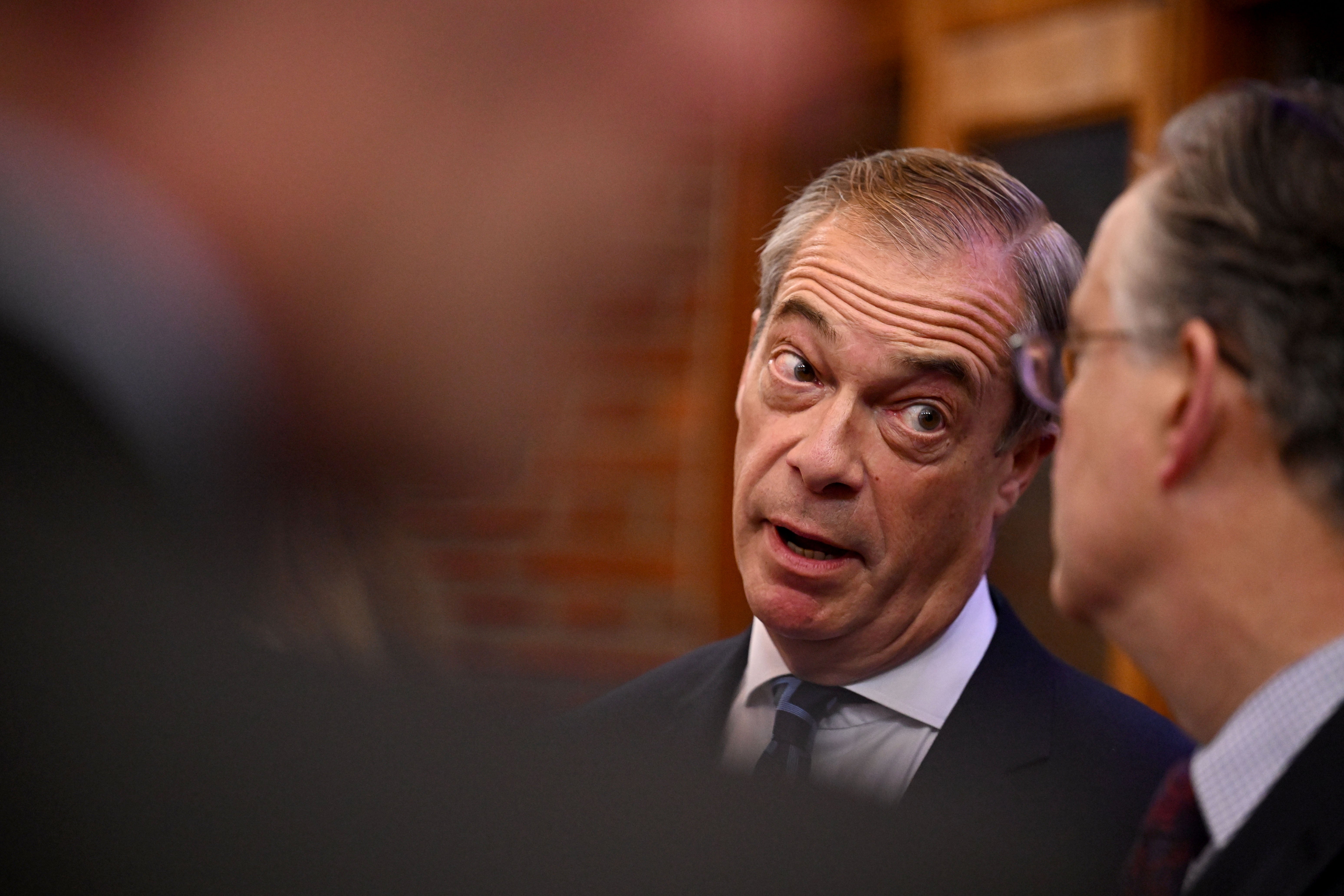 Former UKIP leader Nigel Farage attended the conference today