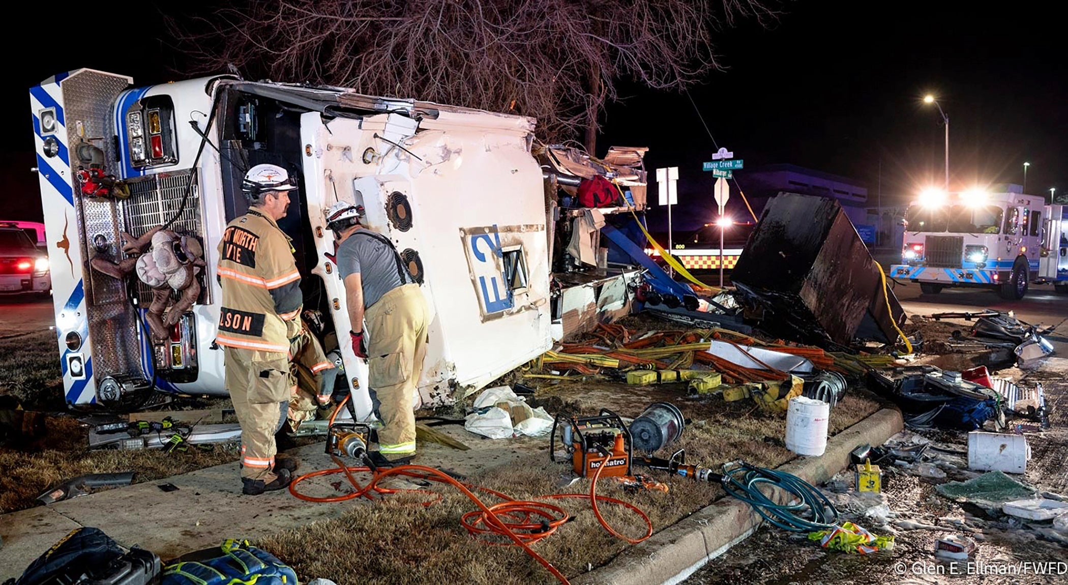 Firetruck Rollover Texas