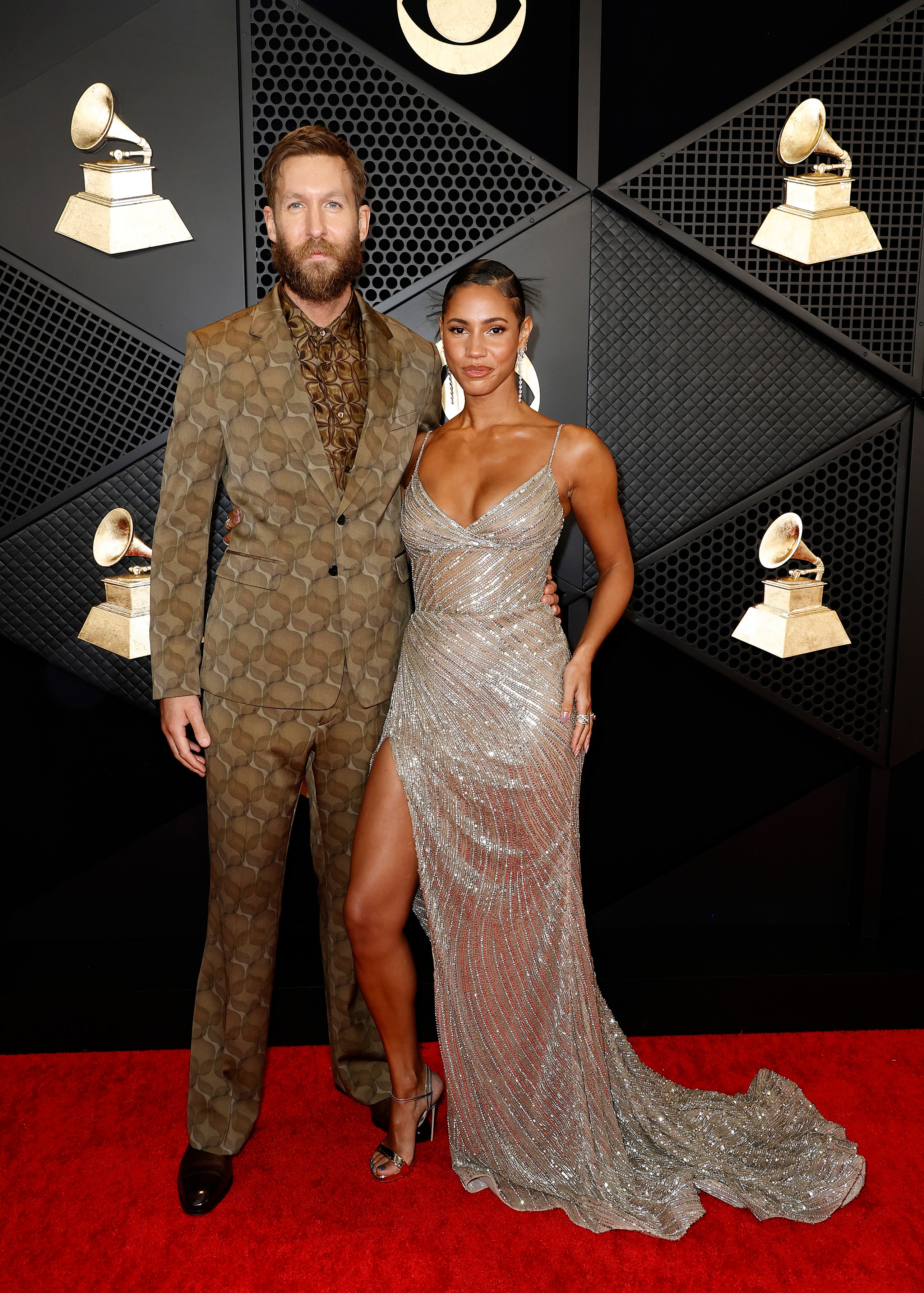 Calvin Harris attends 2024 Grammys with wife Vick Hope