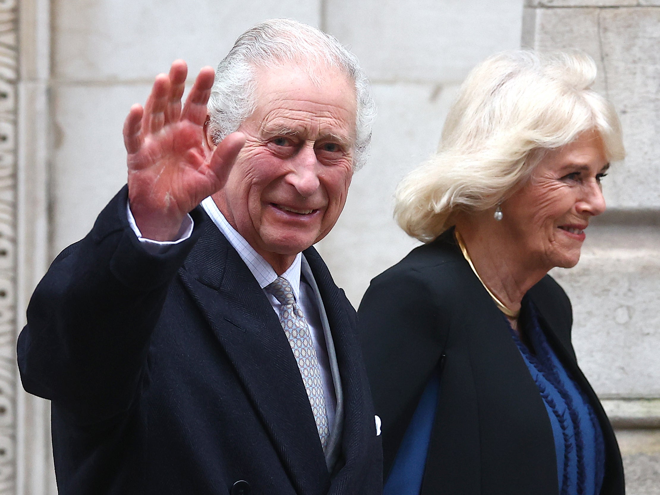 King Charles leaving The London Clinic after receiving treatment for an enlarged prostate