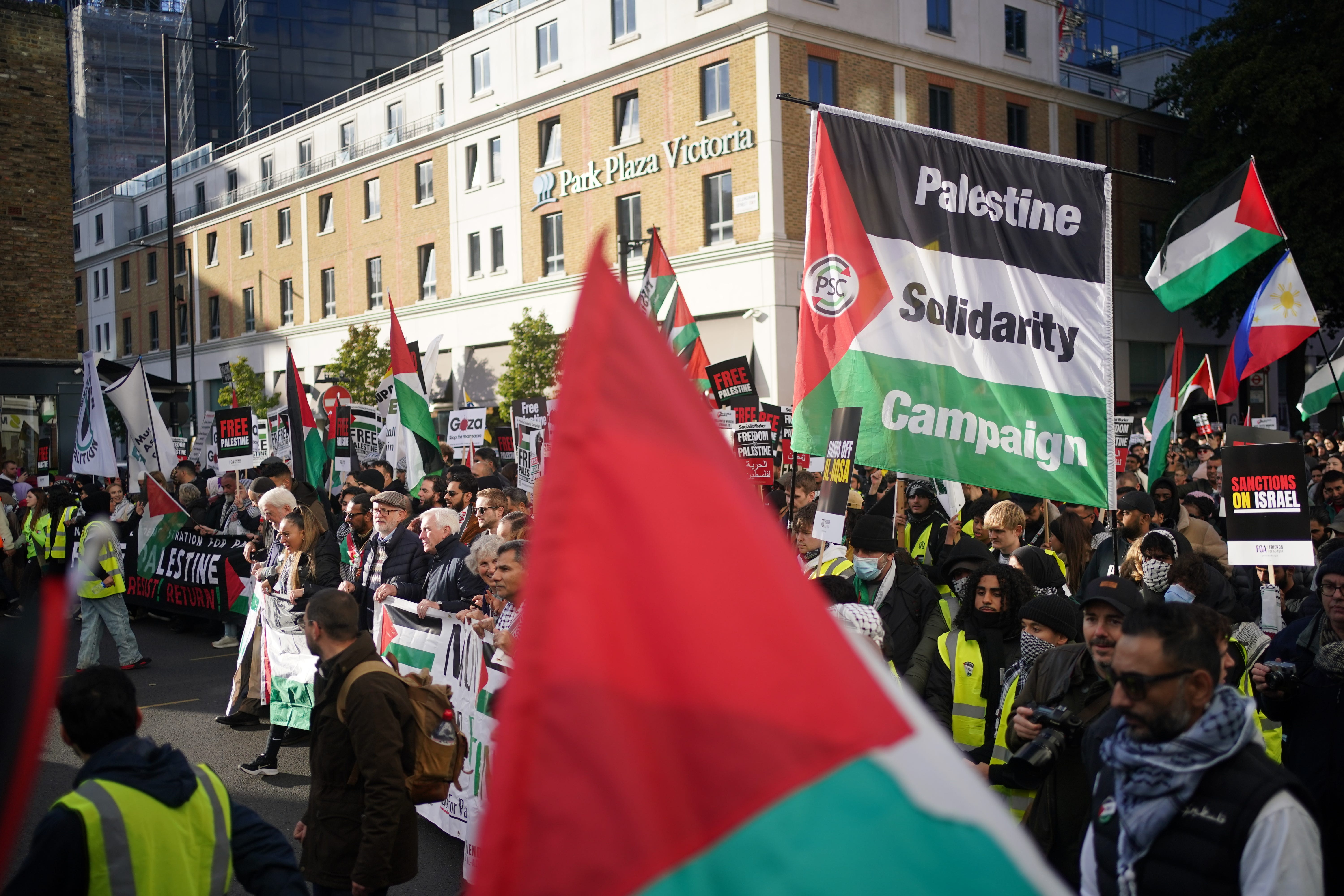 People during a pro-Palestinian protest in London last year (Victoria Jones/PA)