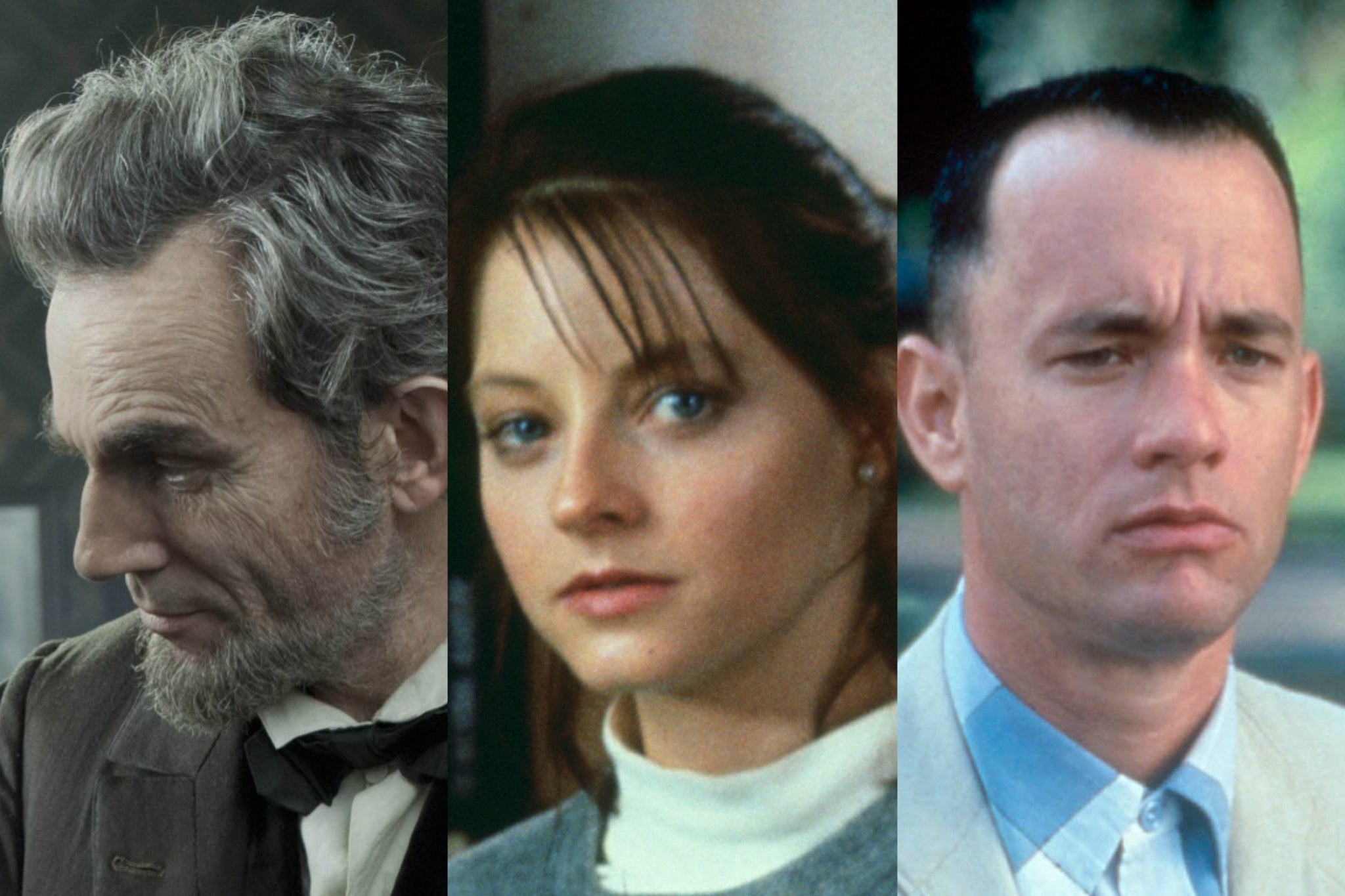 Daniel Day-Lewis in ‘Lincoln’, Jodie Foster in ‘Silence of the Lambs’ and Tom Hanks in ‘Forrest Gump'