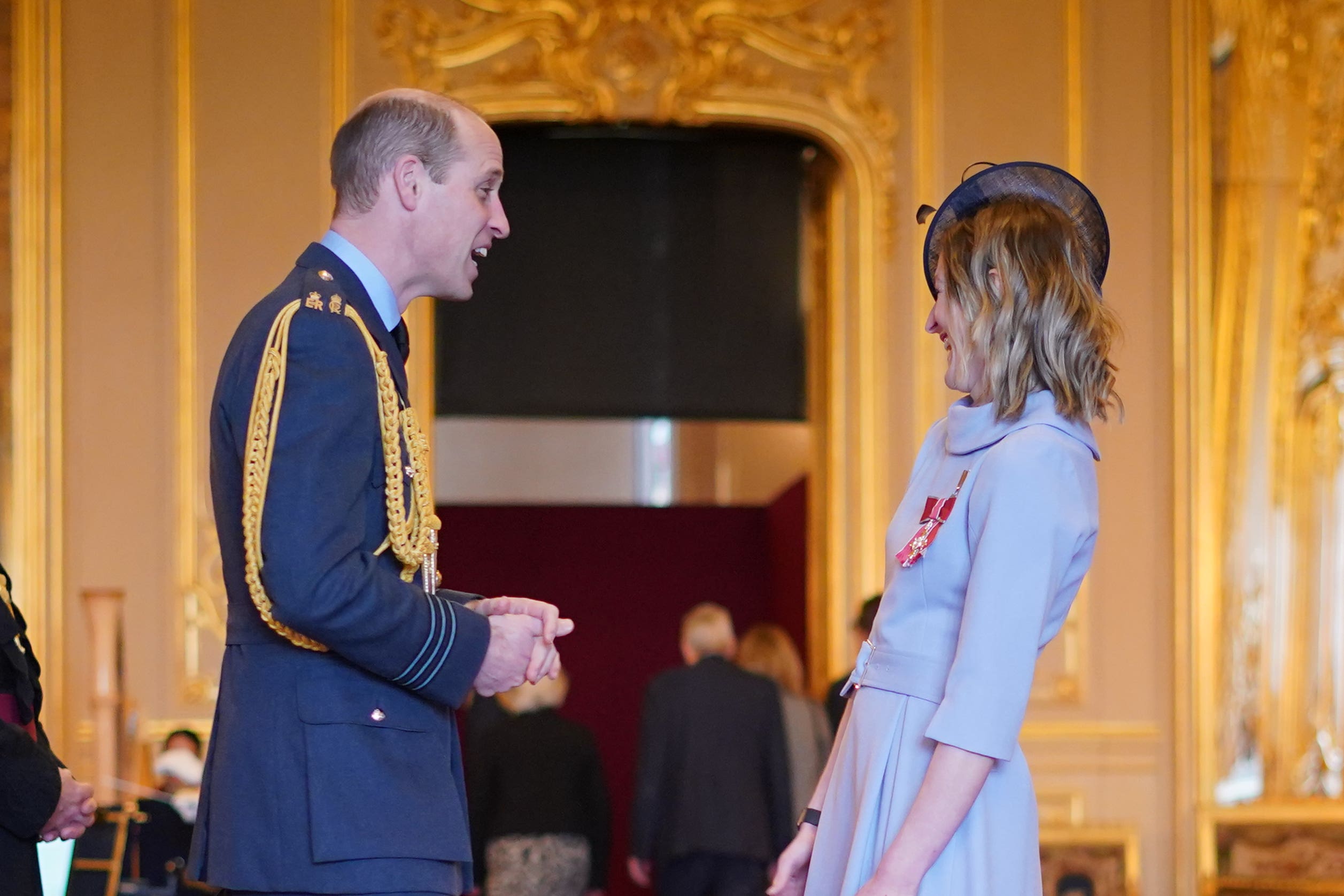 William makes Ellen White an MBE (Yui Mok/PA)