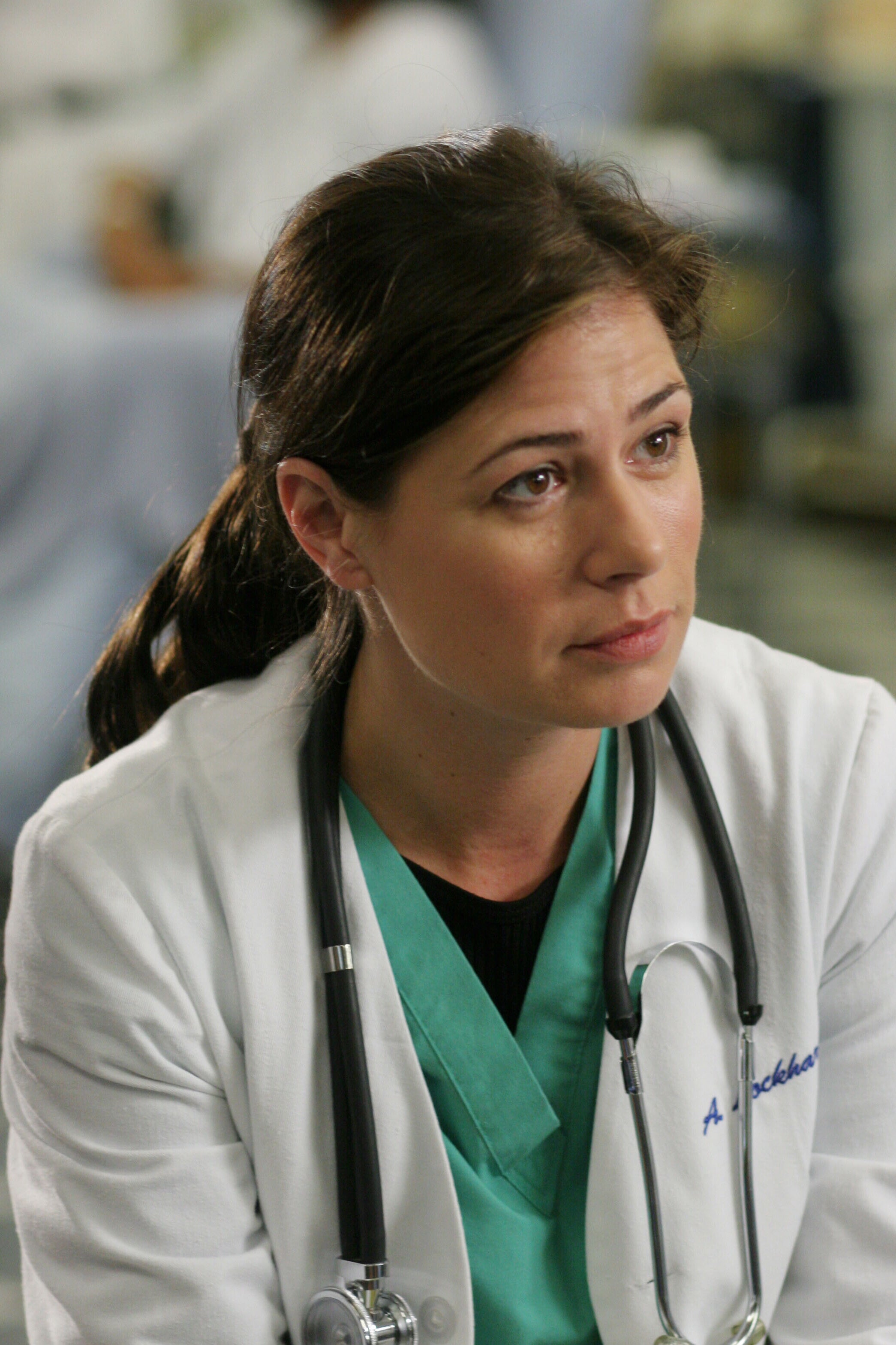 Scrubbing in: Tierney as Dr Abby Lockhart in the long-running medical drama ‘ER’