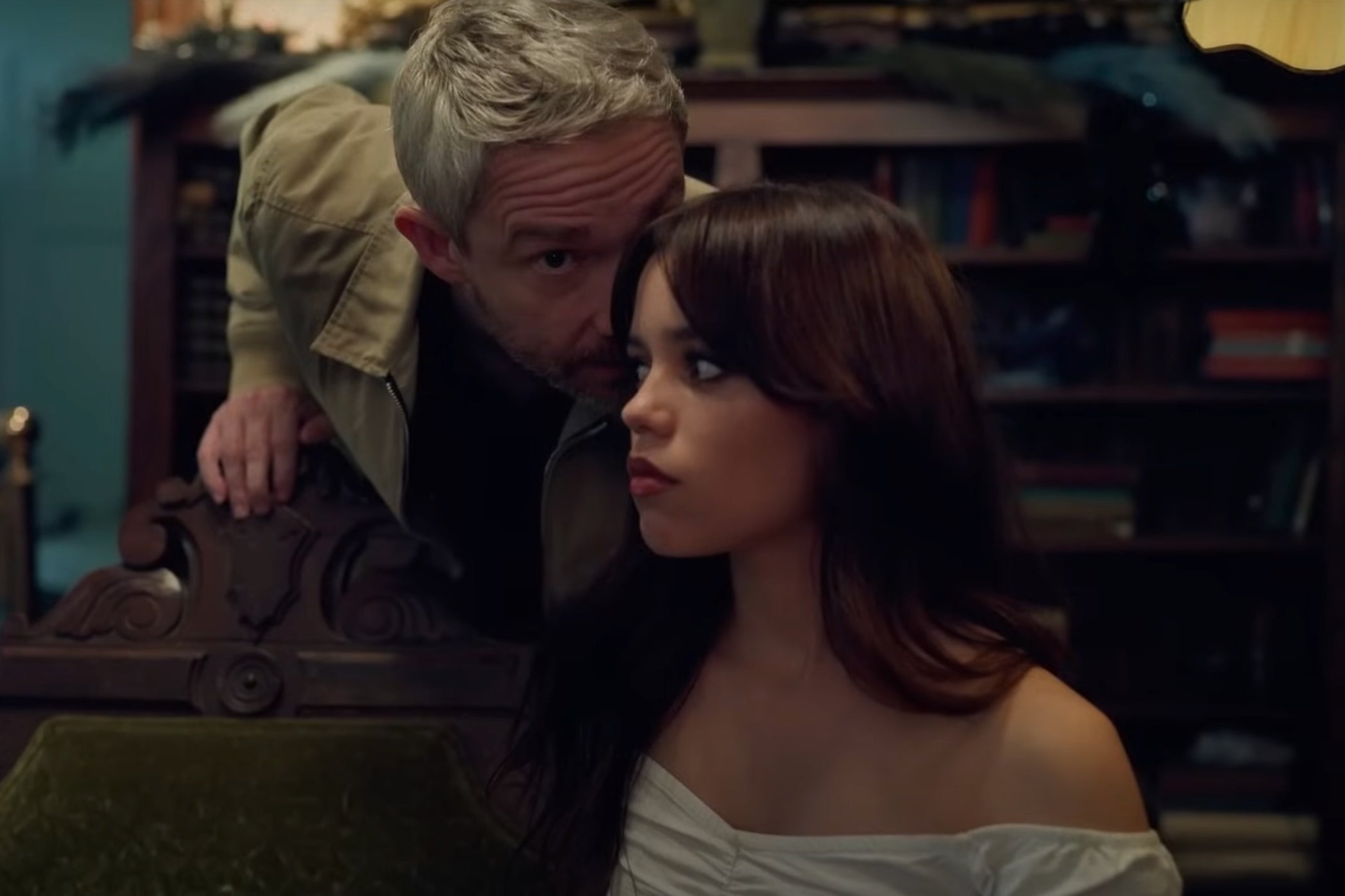 Martin Freeman and Jenna Ortega in ‘Miller’s Girl'