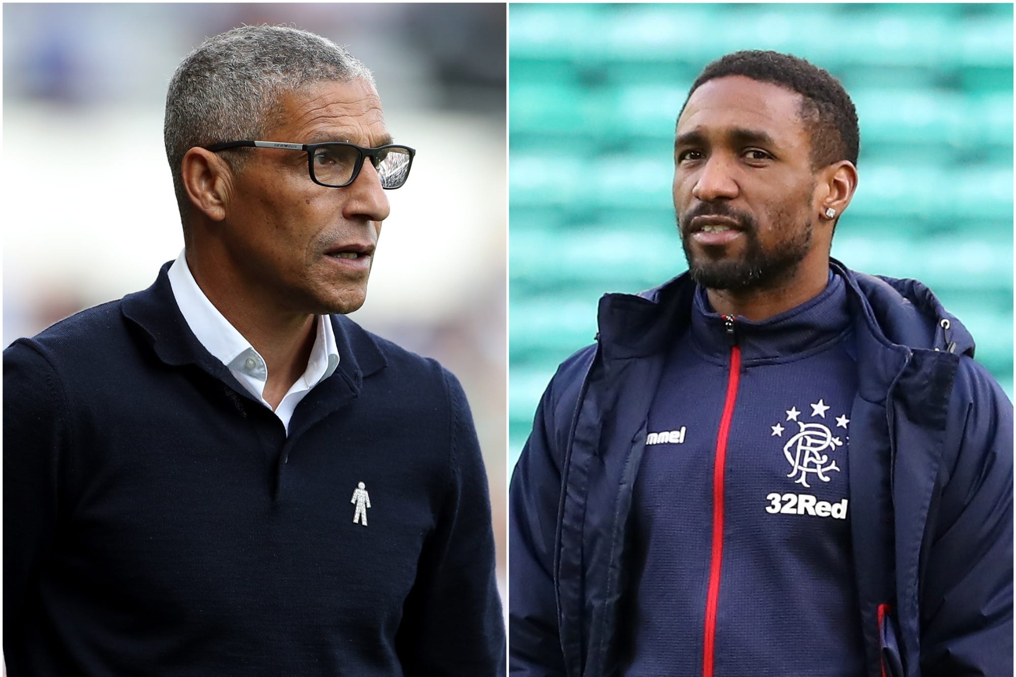 Jermain Defoe is inspired by Chris Hughton’s lengthy coaching career (Bradley Collyer/Andrew Milligan/PA)