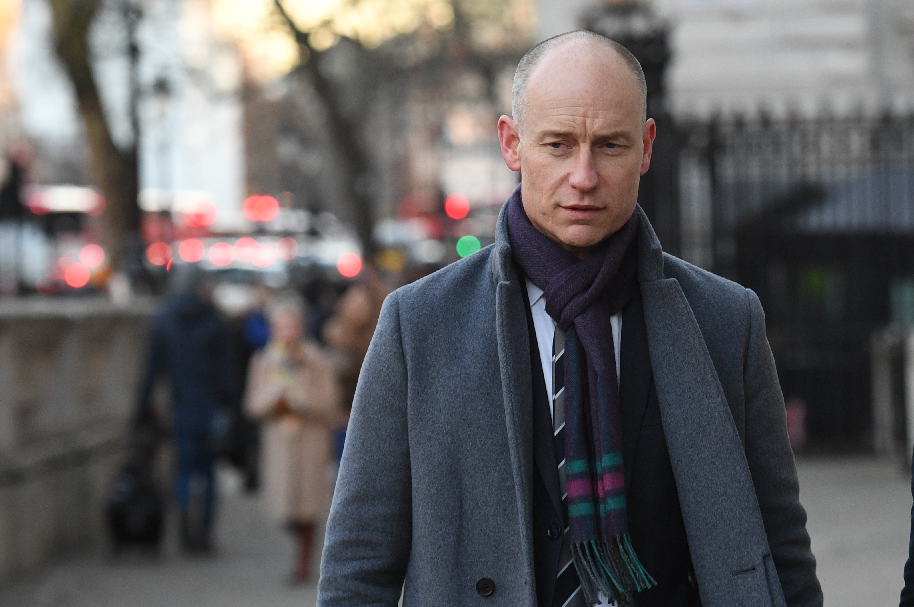 Stephen Kinnock in Whitehall