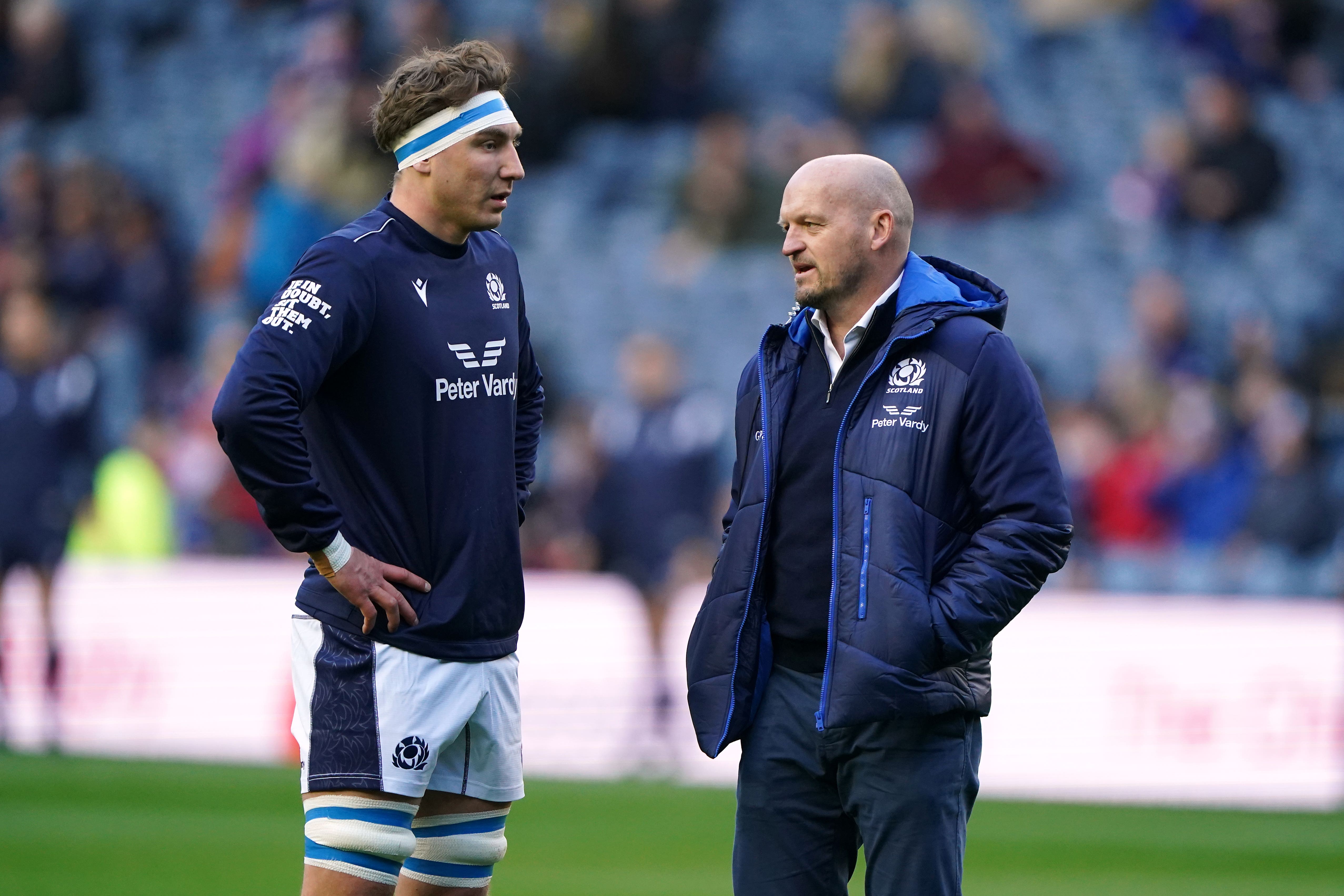 Gregor Townsend (right) assured Jamie Ritchie he still had a part to play for Scotland in the Six Nations (Andrew Milligan/PA)