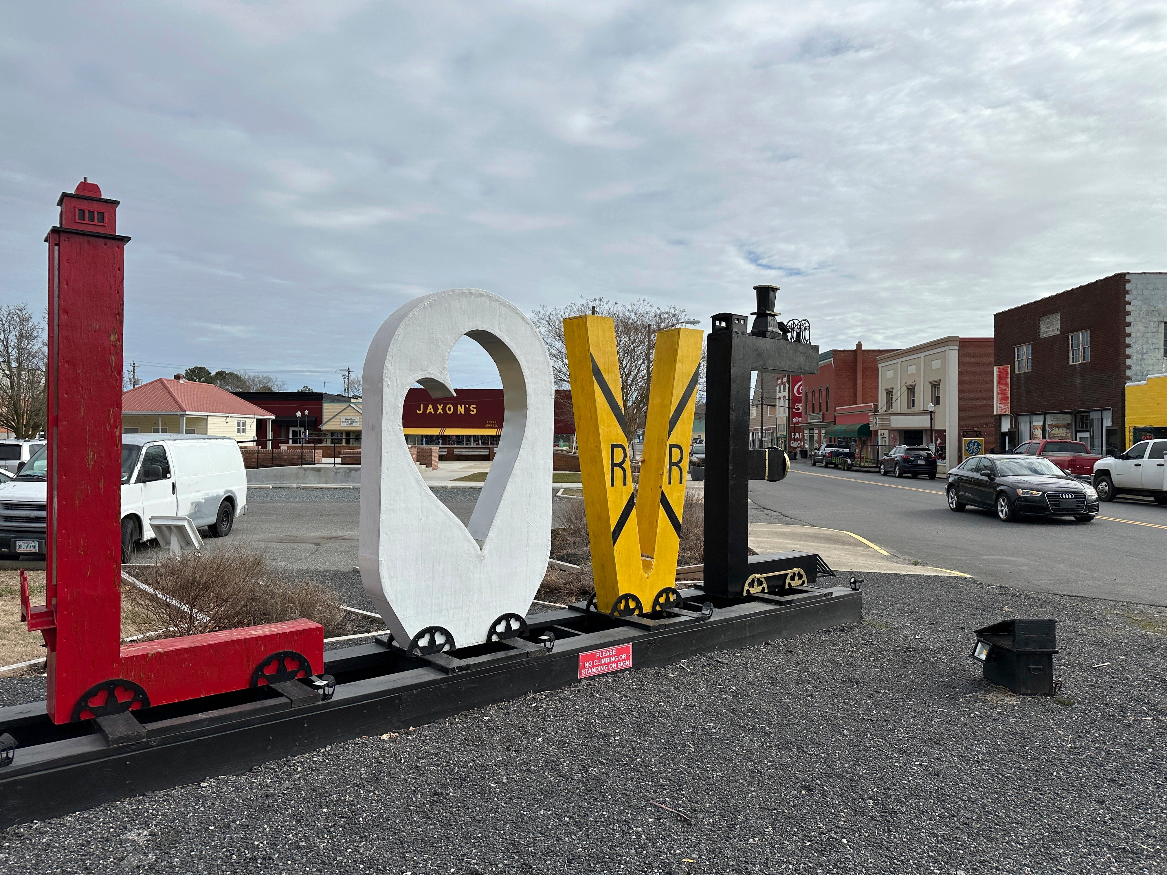 The downtown of Parksley, on Wednesday, Jan. 24, 2024.