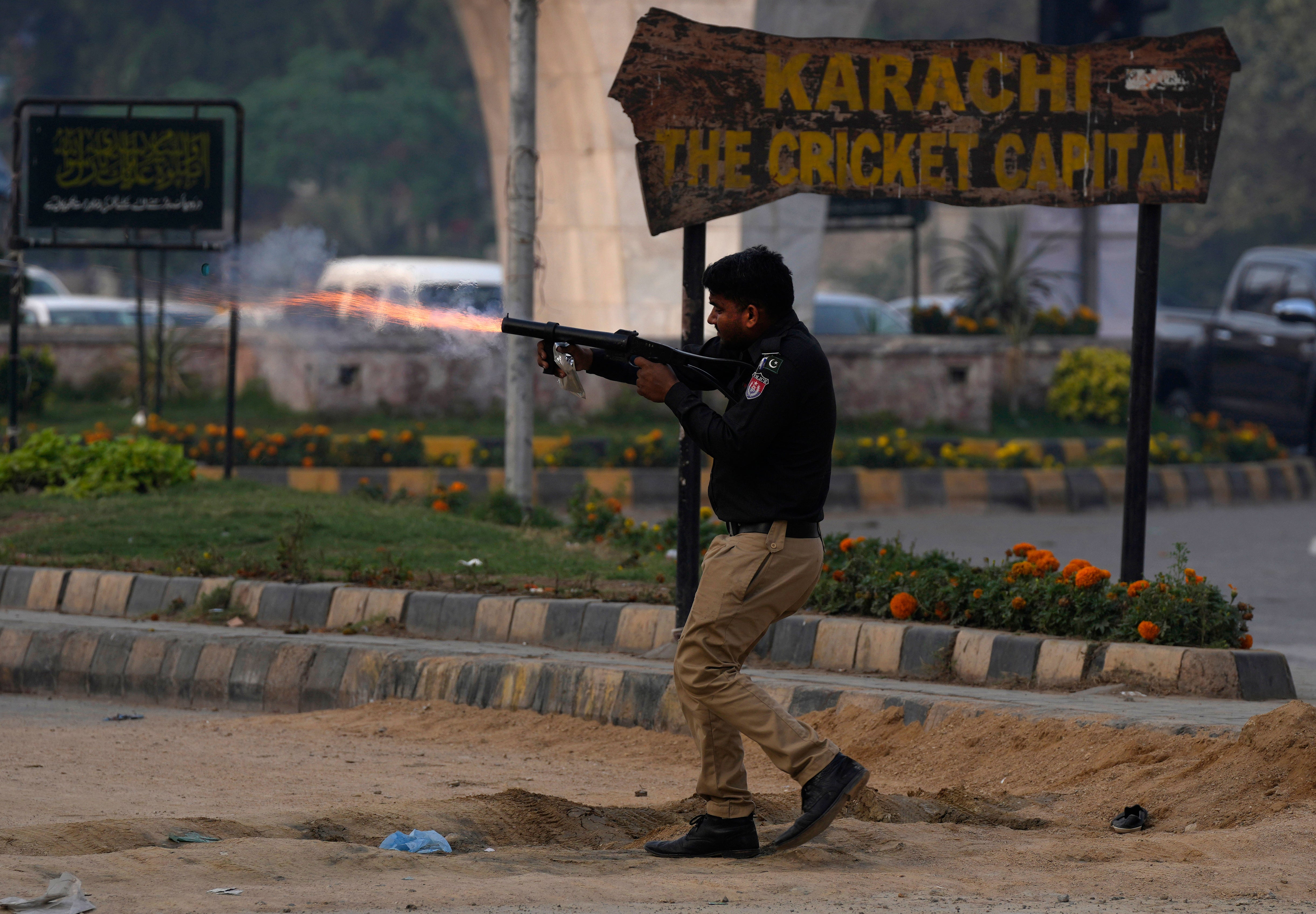 File image: Pakistani police. Although killings of blasphemy suspects by mobs are common, extra-judicial killings by police are rare