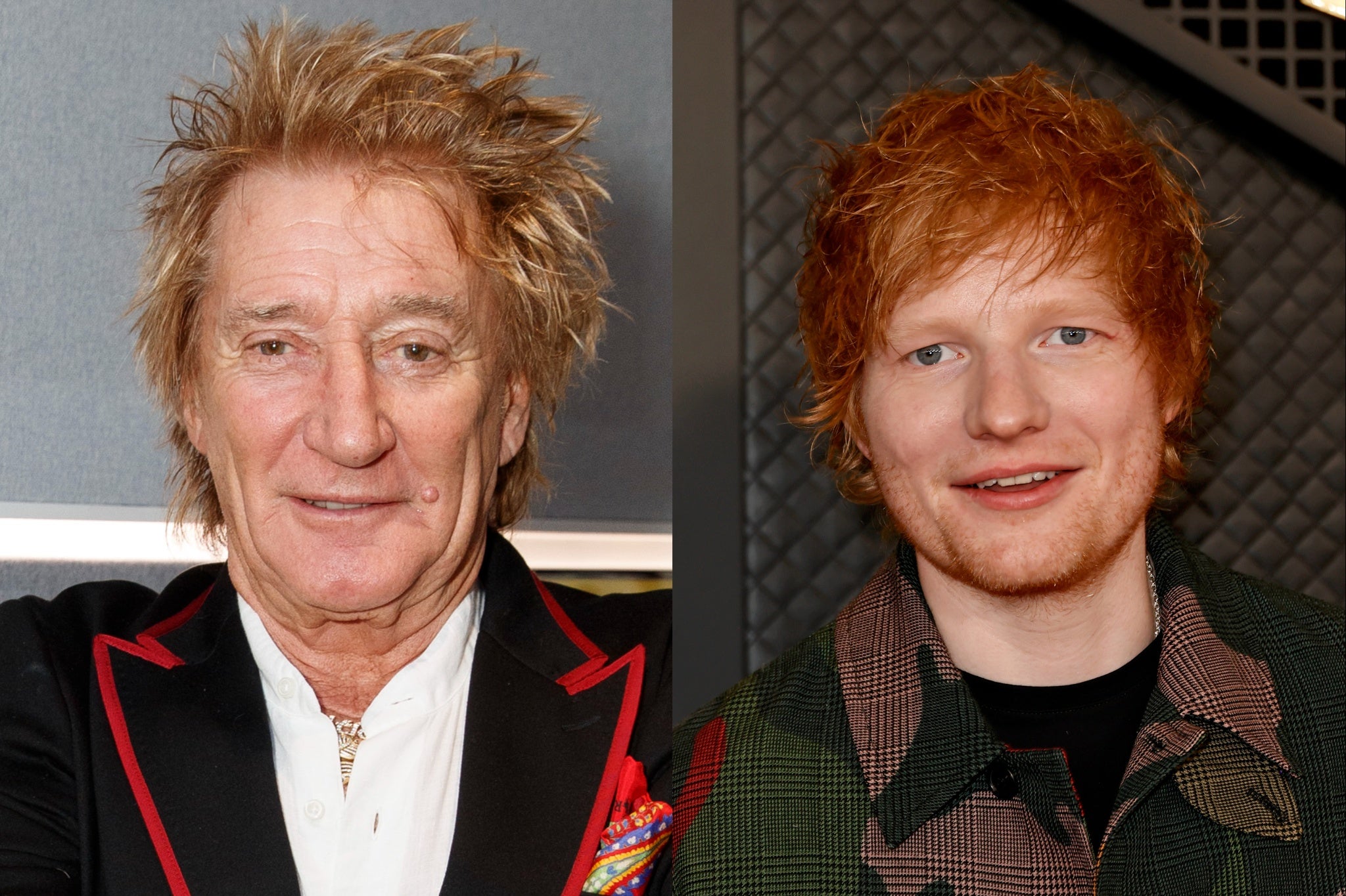 Rod Stewart and Ed Sheeran