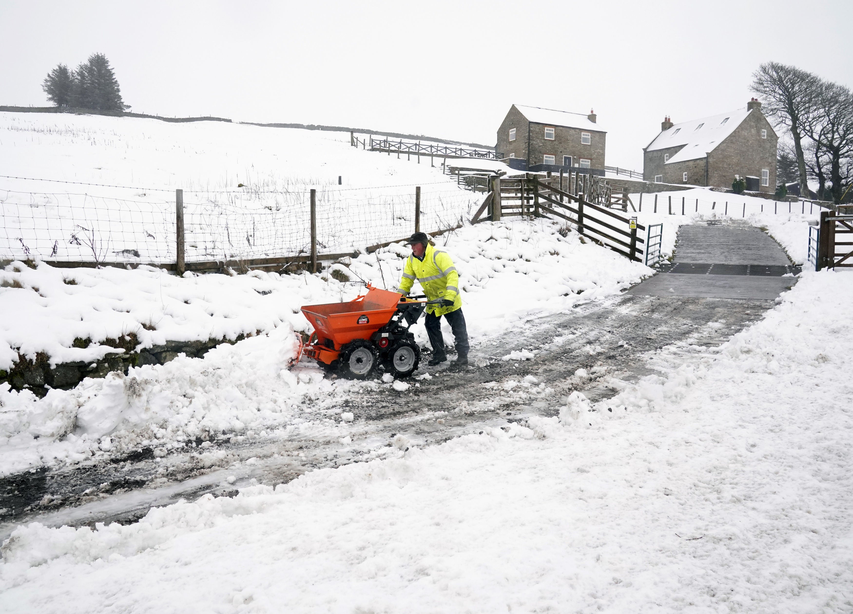 Heavy snow in Allenheads, Northumberland