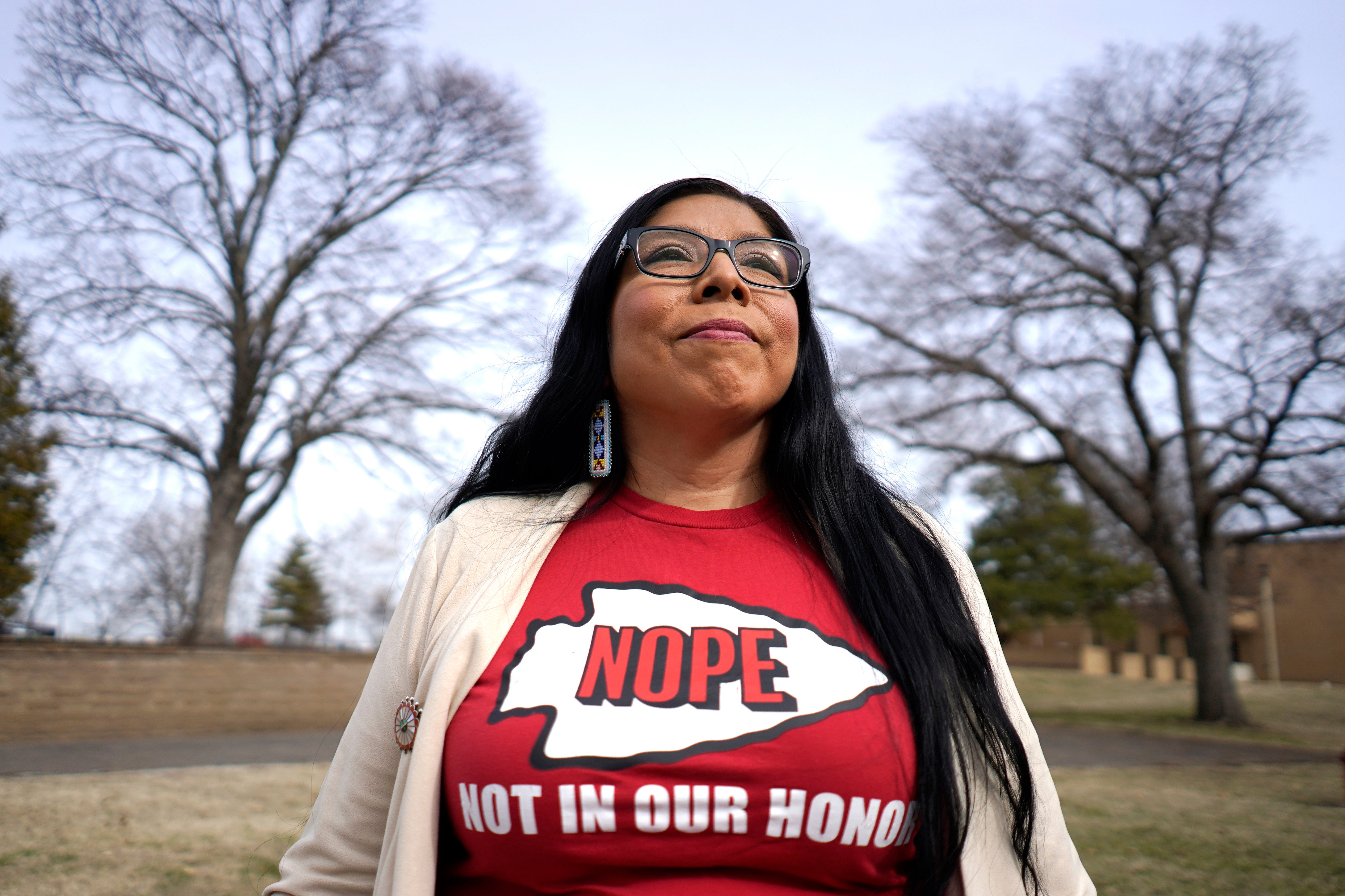 Rhonda LeValdo’s hometown team and the focus of her protest, are playing in the Super Bowl this weekend. Levaldo is renewing her call for the team to change its name and ditch its logo