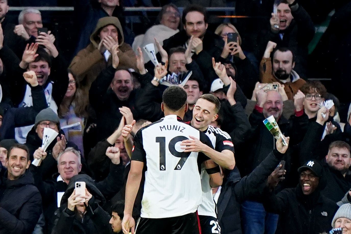 Rodrigo Muniz (left) scored a brace as Fulham beat Bournemouth (Zac Goodwin/PA)