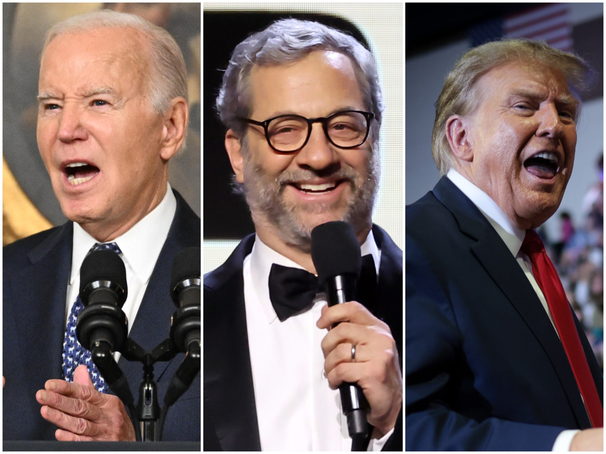 Biden, Apatow, Trump