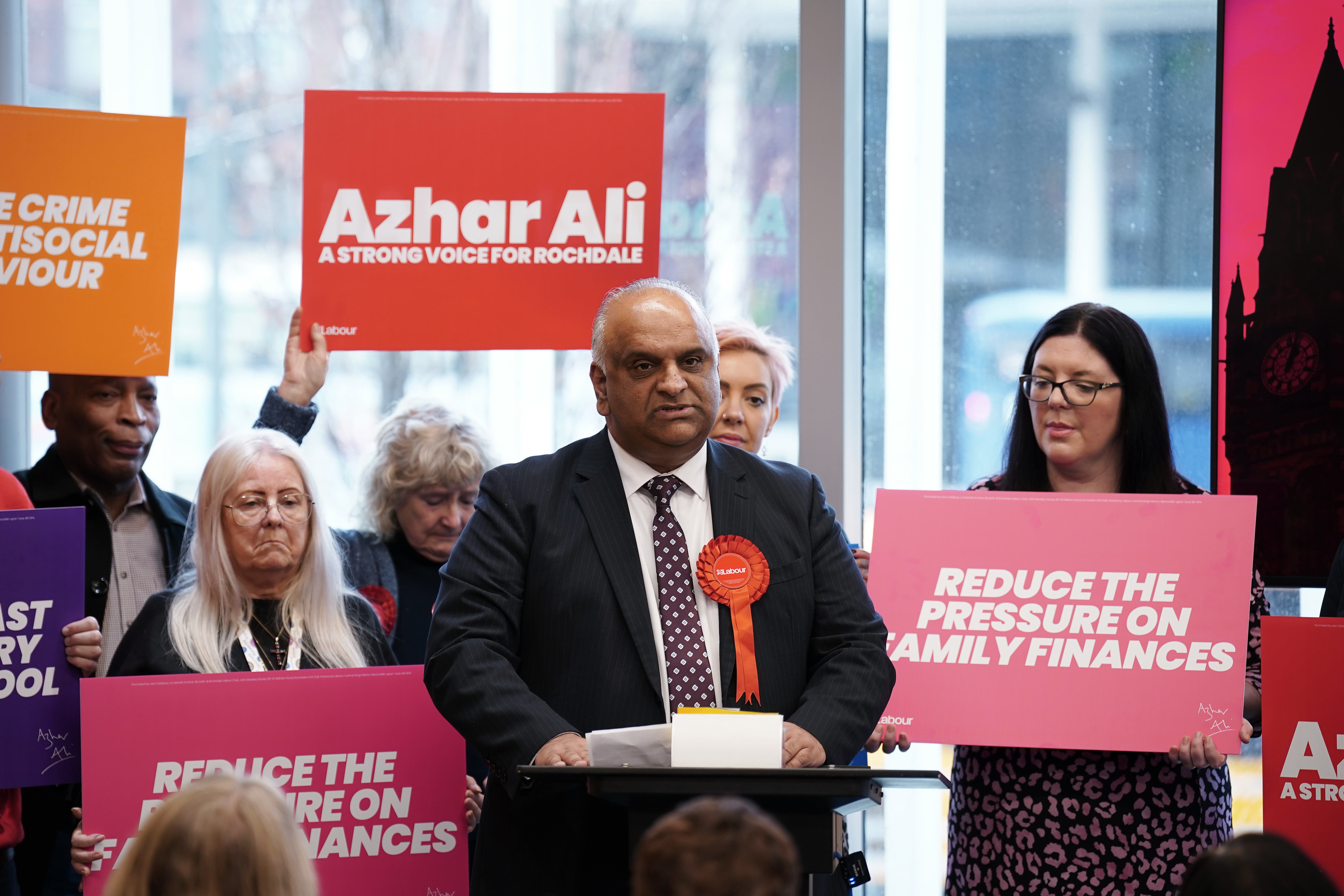 Labour is standing by its Rochdale candidate Azhar Ali despite a furious backlash over comments he made about Israel (Peter Byrne/PA)