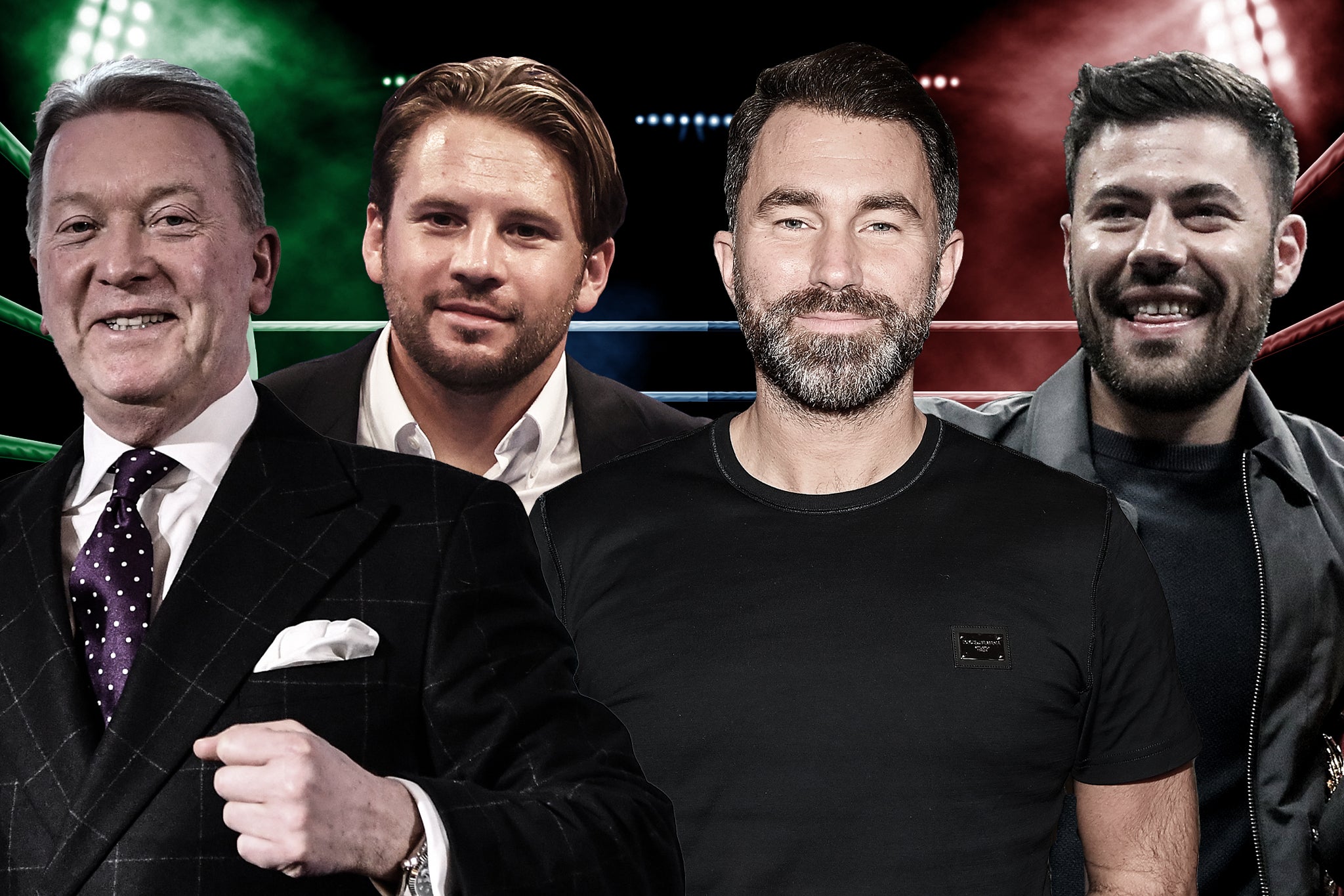 Left to right: Frank Warren, Frank Smith, Eddie Hearn and Ben Shalom