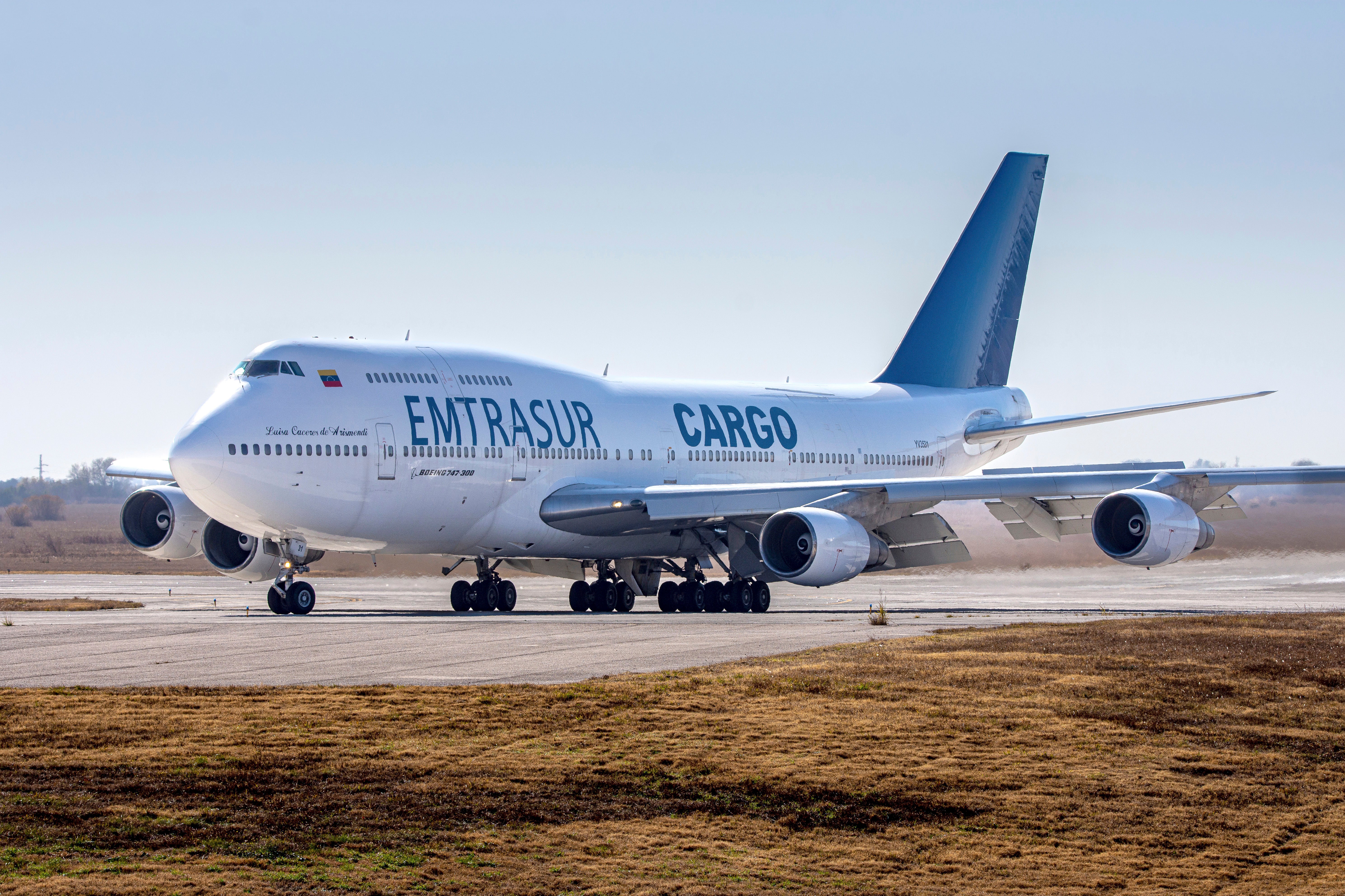 A Venezuelan-owned Boeing 747, operated by Venezuela’s state-owned Emtrasur cargo line